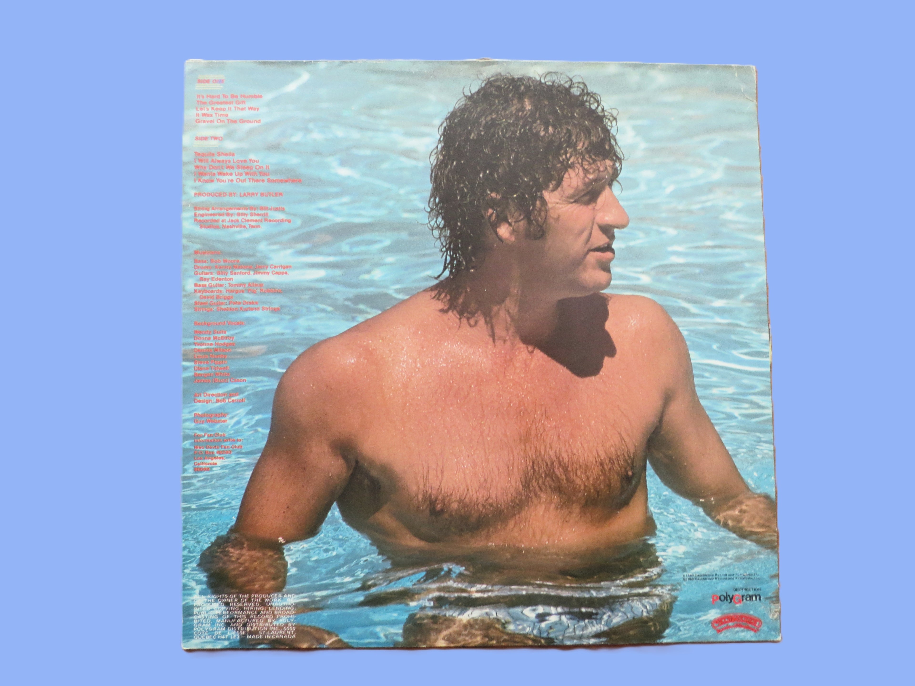 MAC DAVIS, It's HARD To Be Humble, Vintage Country Album, 1980 Records, Vinyl Lp