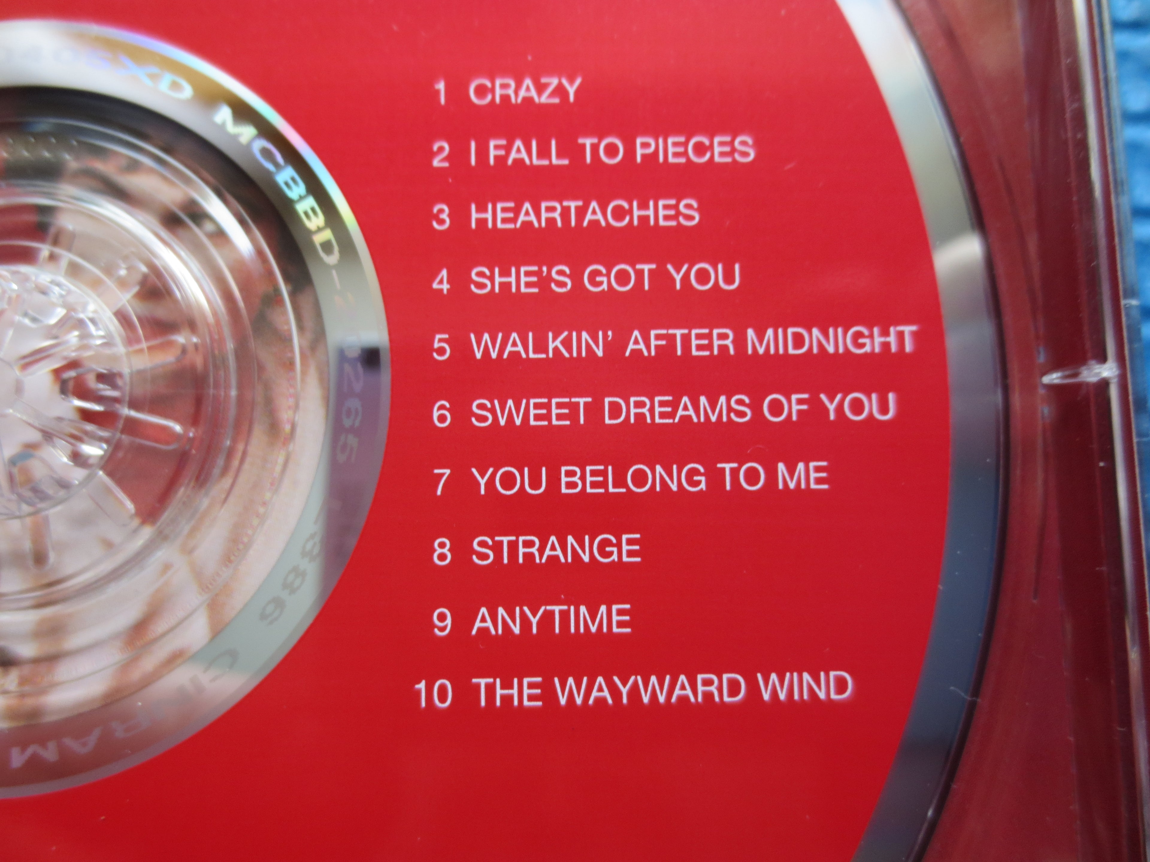 PATSY CLINE, Heartaches, Greatest Hits, 1985 Compact Disc, Vintage Cd