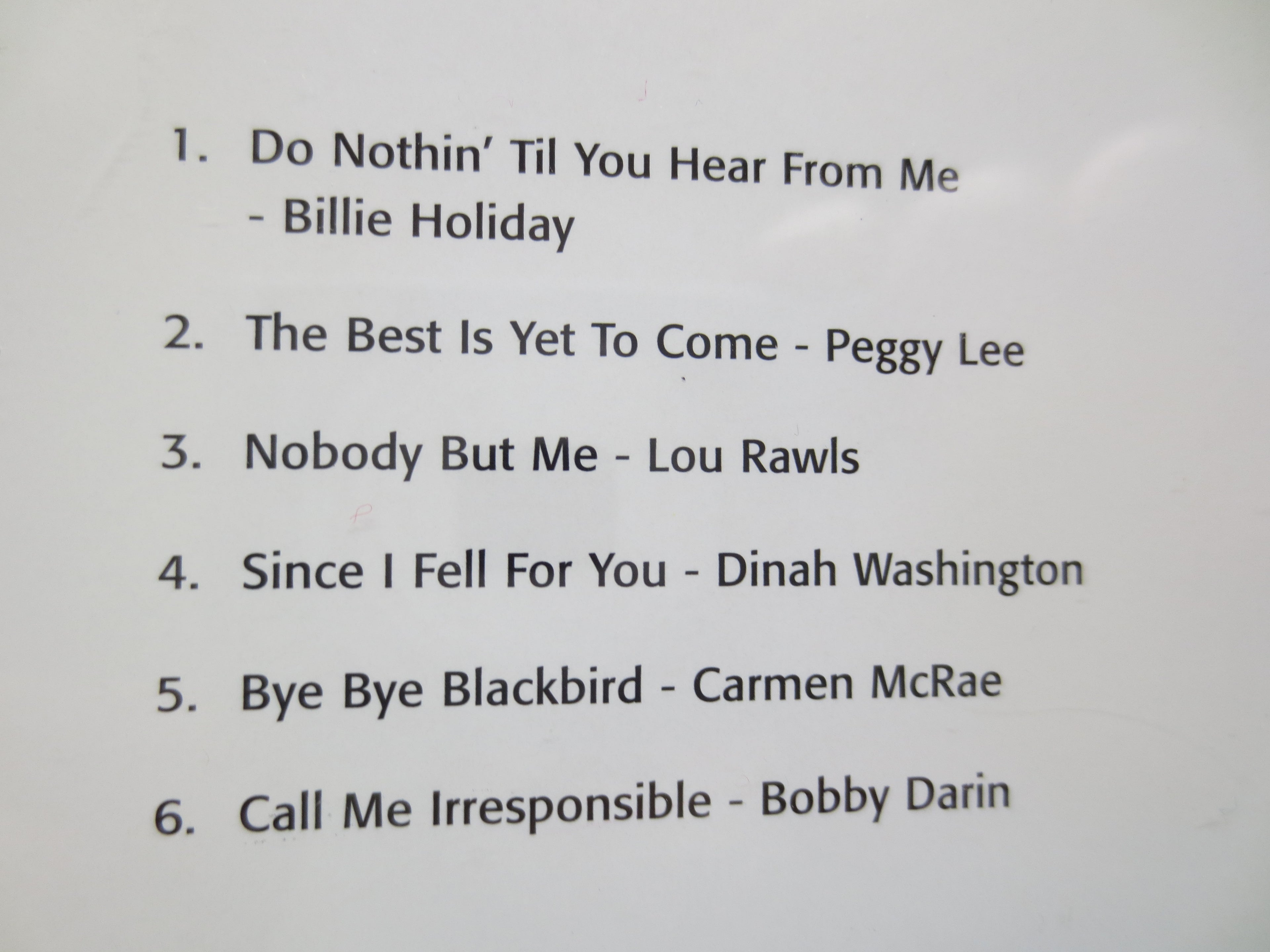 GREAT JAZZ, Bobby Darin, Billie Holiday, Etta James Cd, 1998 Compact Disc, Vintage Cd