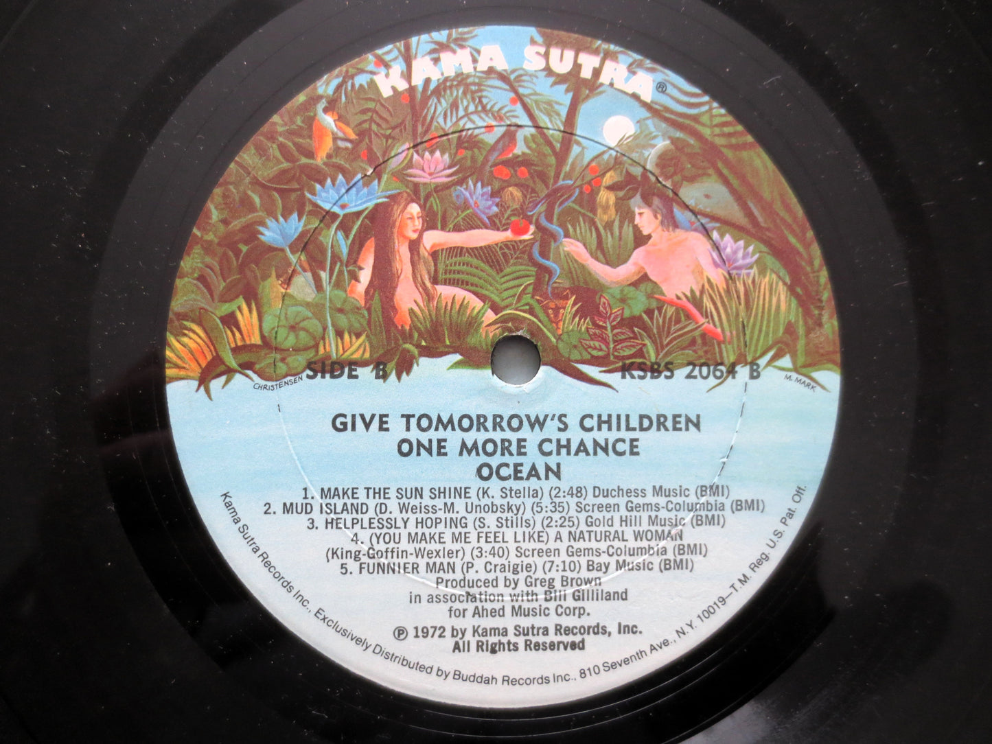 OCEAN, "Give Tomorrows Children One More Chance", 1972 Folk Lp, Vinyl Record