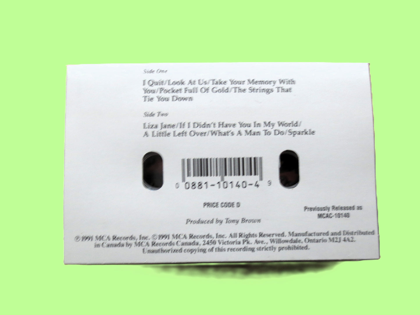 VINCE GILL, Pocket Full of GOLD, 1991 Cassette Tape, Vintage Cassette