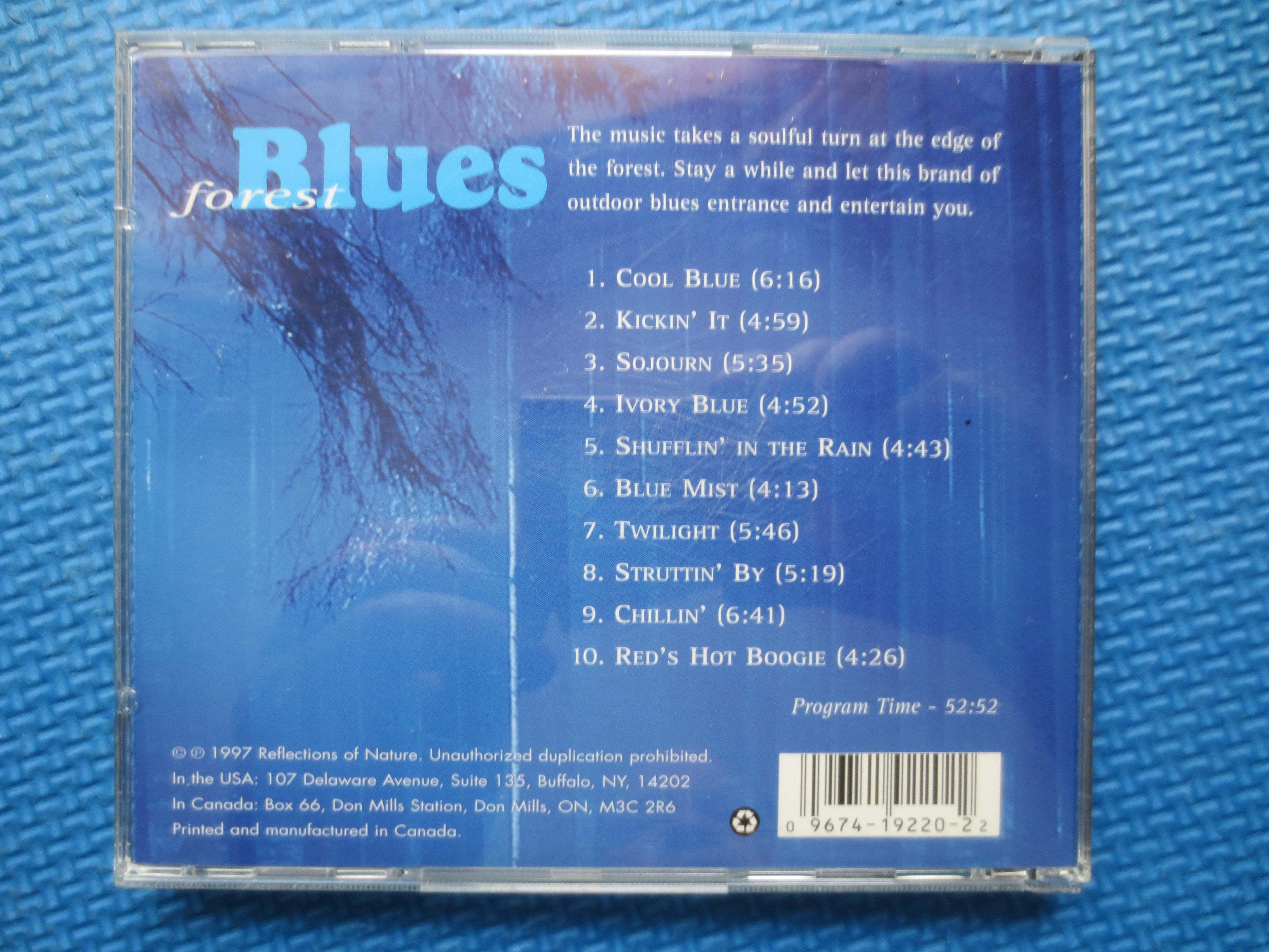 REFLECTIONS of NATURE, Forest Blues, Meditation Music, 1997 Compact Disc, Vintage Cd