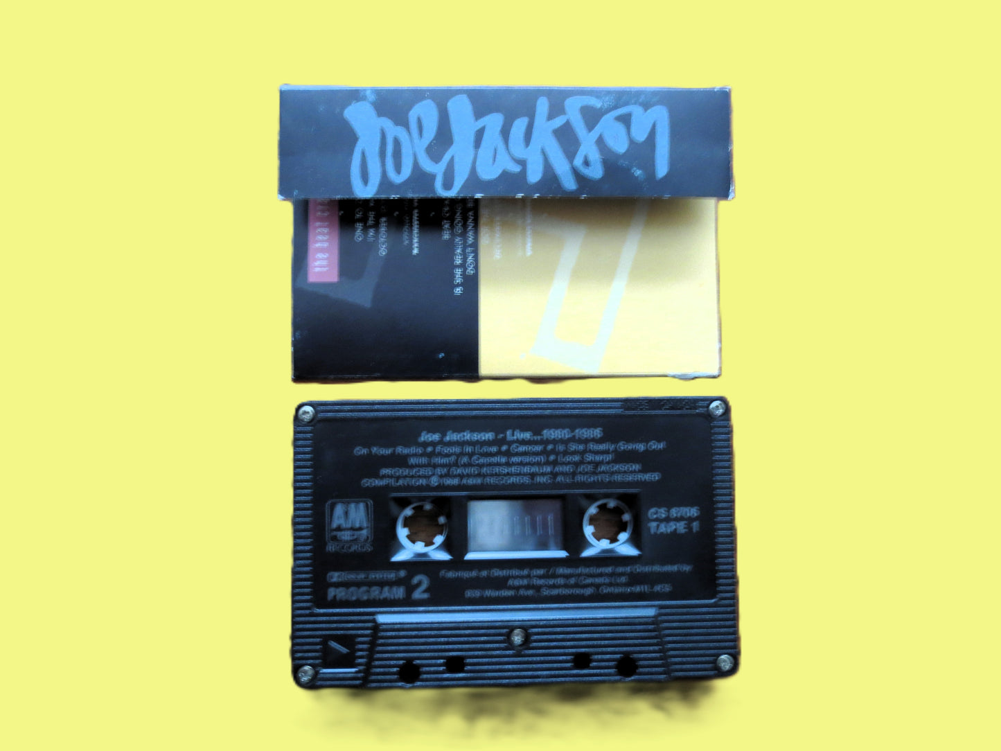 JOE JACKSON, LIVE 1980/86, 1988 Cassette Tape, Vintage Cassette