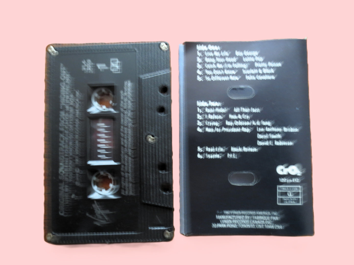 HIDING OUT, MOVIE Soundtrack, 1987 Cassette Tape, Vintage Cassette