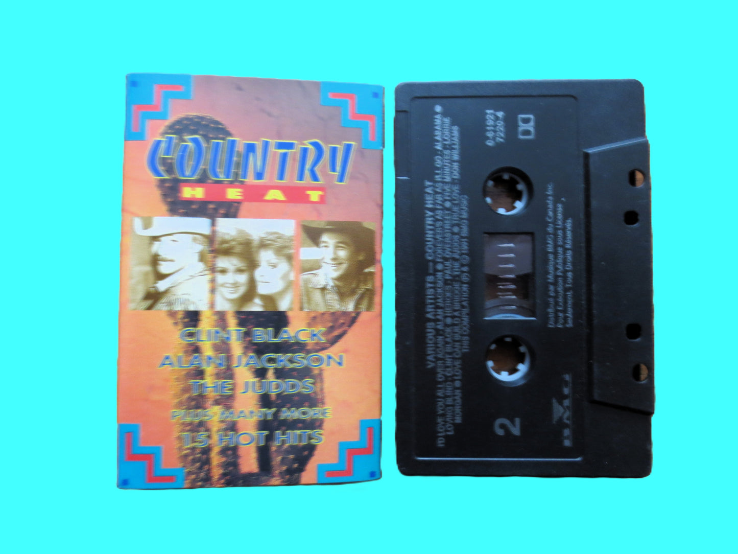 COUNTRY HEAT, Classic COUNTRY Music, 1991 Cassette Tape, Vintage Album