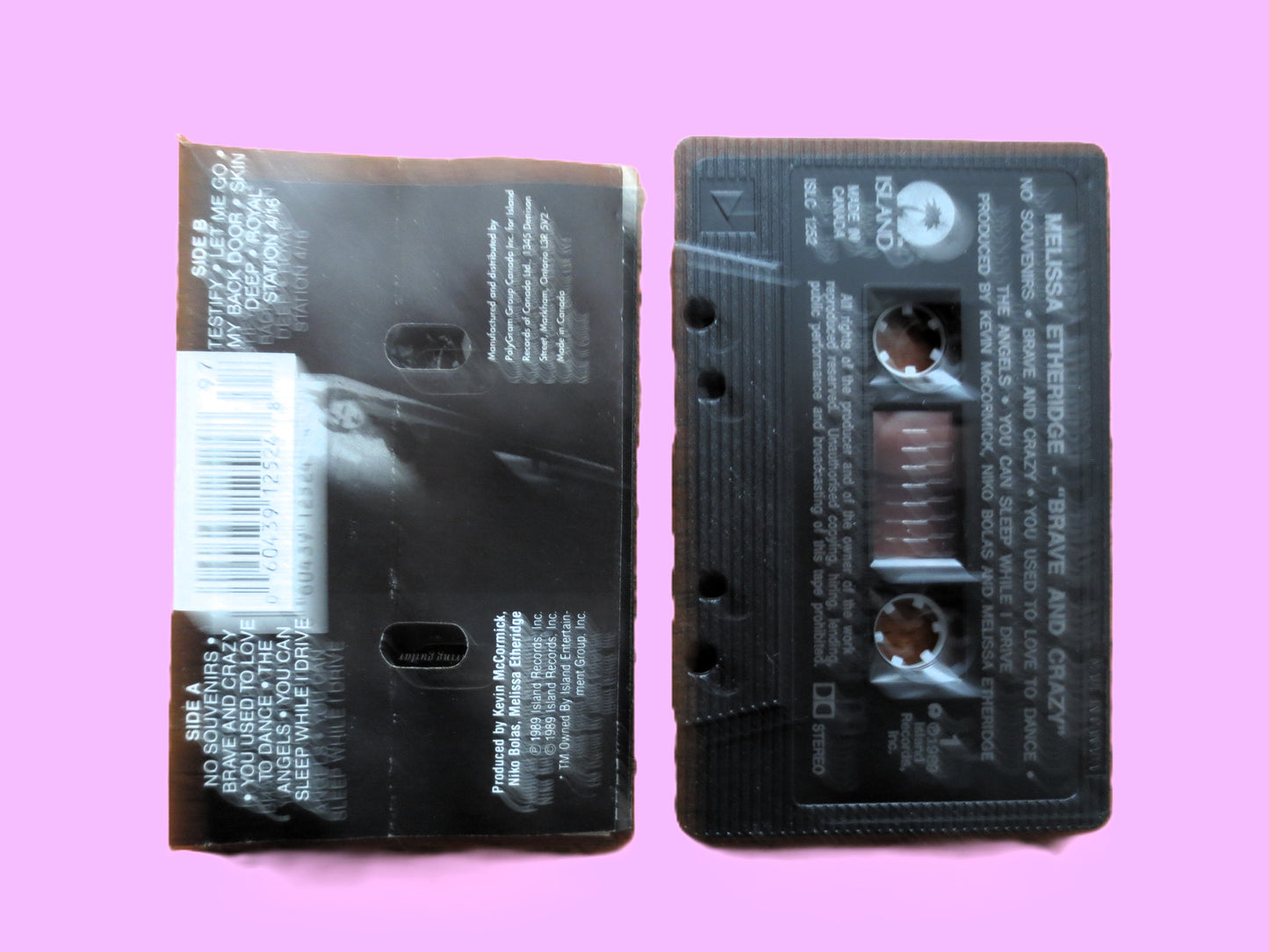 MELISSA ETHERIDGE, Brave and CRAZY, 1989 Cassette Tape, Vintage Cassette