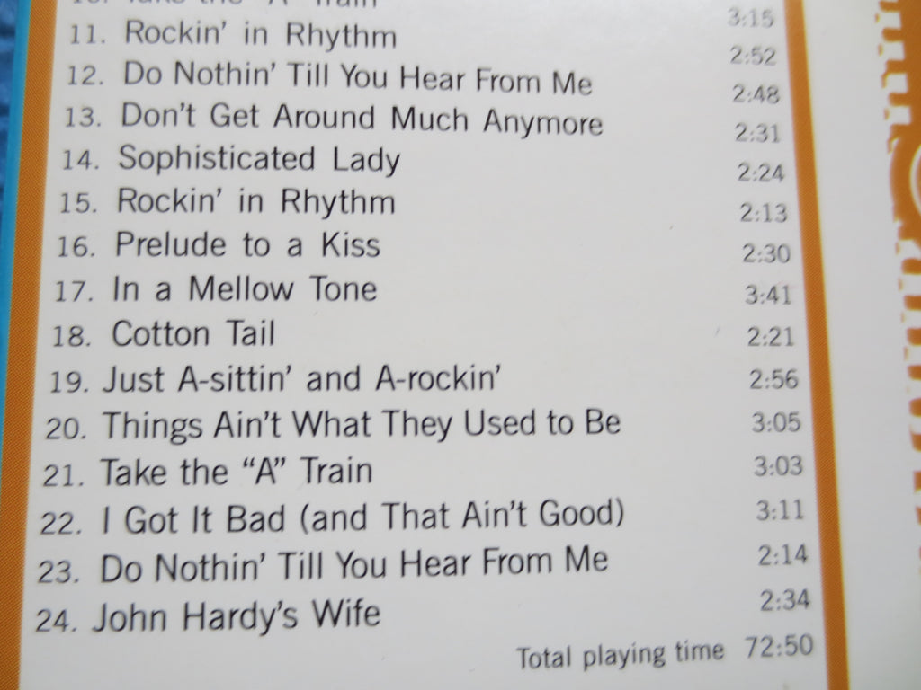 OSCAR PETERSON, Plays The Duke Ellington Songbook, Jazz Music, 1999 Compact Disc, Vintage Cd