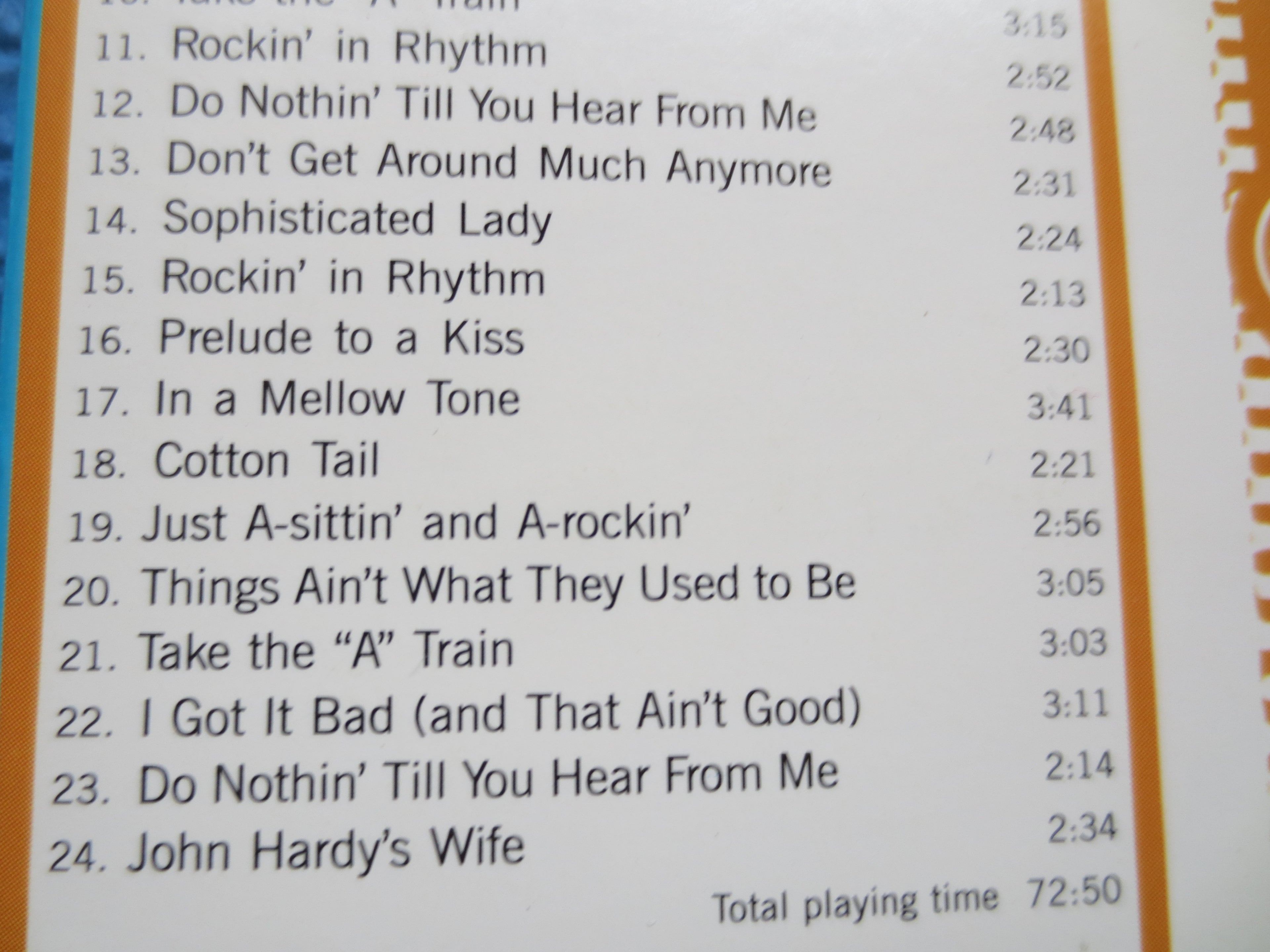 OSCAR PETERSON, Plays The Duke Ellington Songbook, Jazz Music, 1999 Compact Disc, Vintage Cd