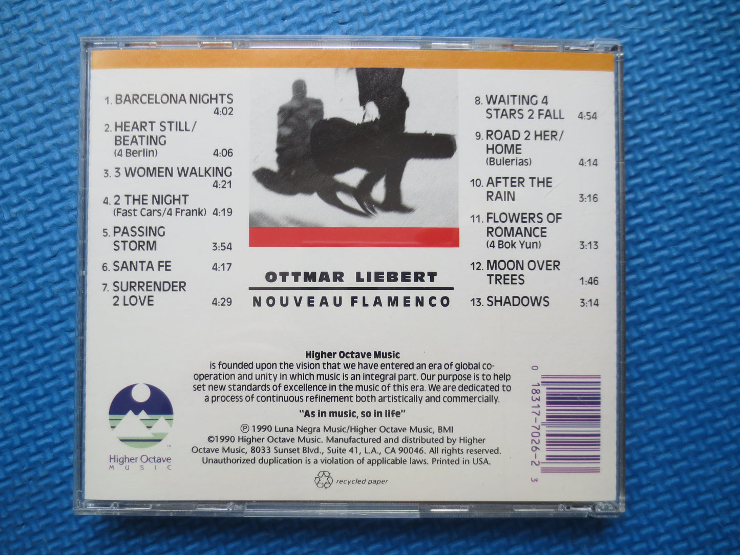 OTTMAR LIEBERT, Nouveau FLAMENCO, Ottmar Liebert Cd, Ottmar Liebert Album, Flamenco Guitar Cd, Flamenco Cd, 1990 Compact Disc