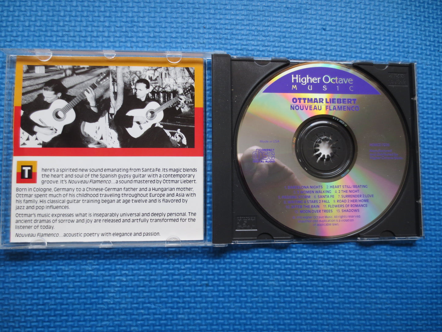 OTTMAR LIEBERT, Nouveau FLAMENCO, Ottmar Liebert Cd, Ottmar Liebert Album, Flamenco Guitar Cd, Flamenco Cd, 1990 Compact Disc
