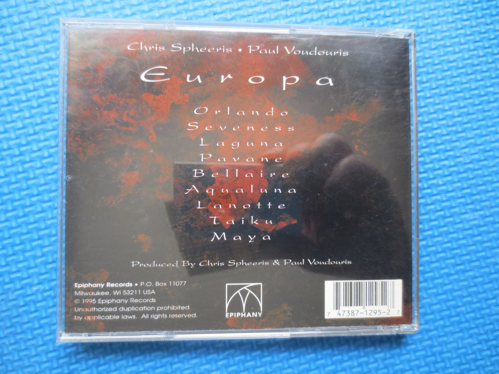Chris SPHEERIS, Paul VOUDOURIS, EUROPA, Classical Guitar Cd, 1995 Compact Disc, Vintage Cd