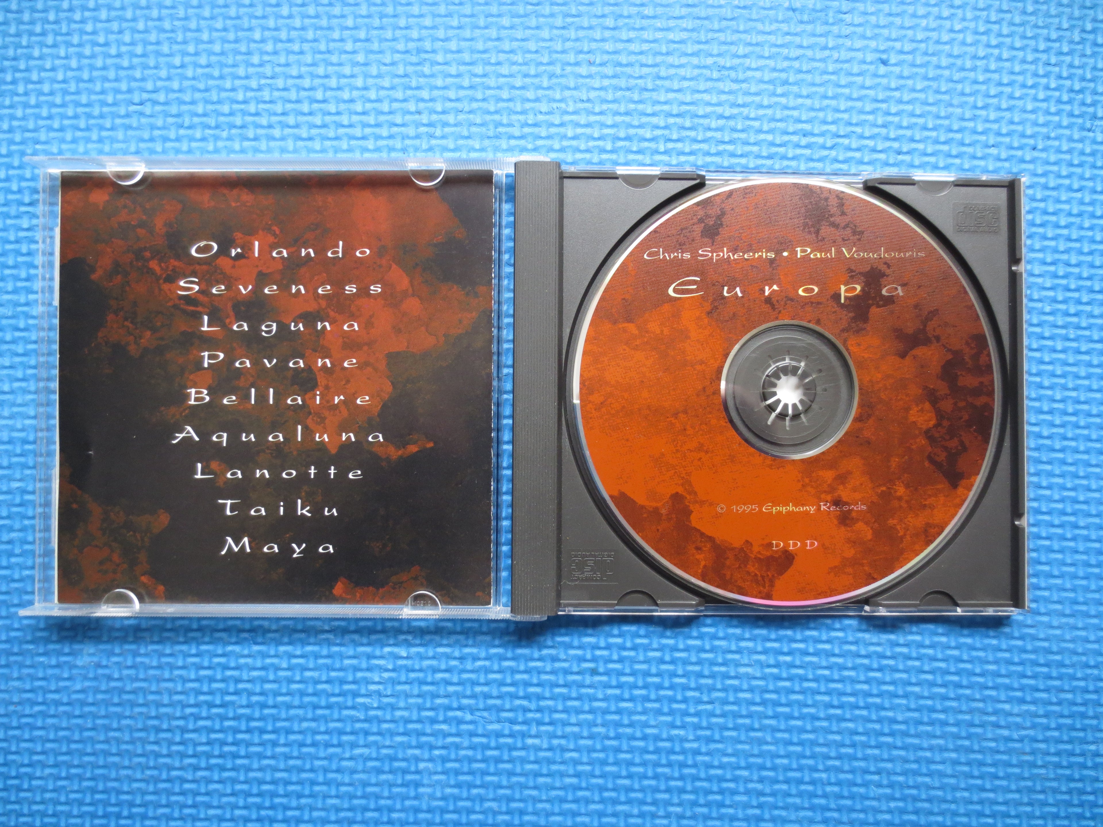 Chris SPHEERIS, Paul VOUDOURIS, EUROPA, Classical Guitar Cd, 1995 Compact Disc, Vintage Cd