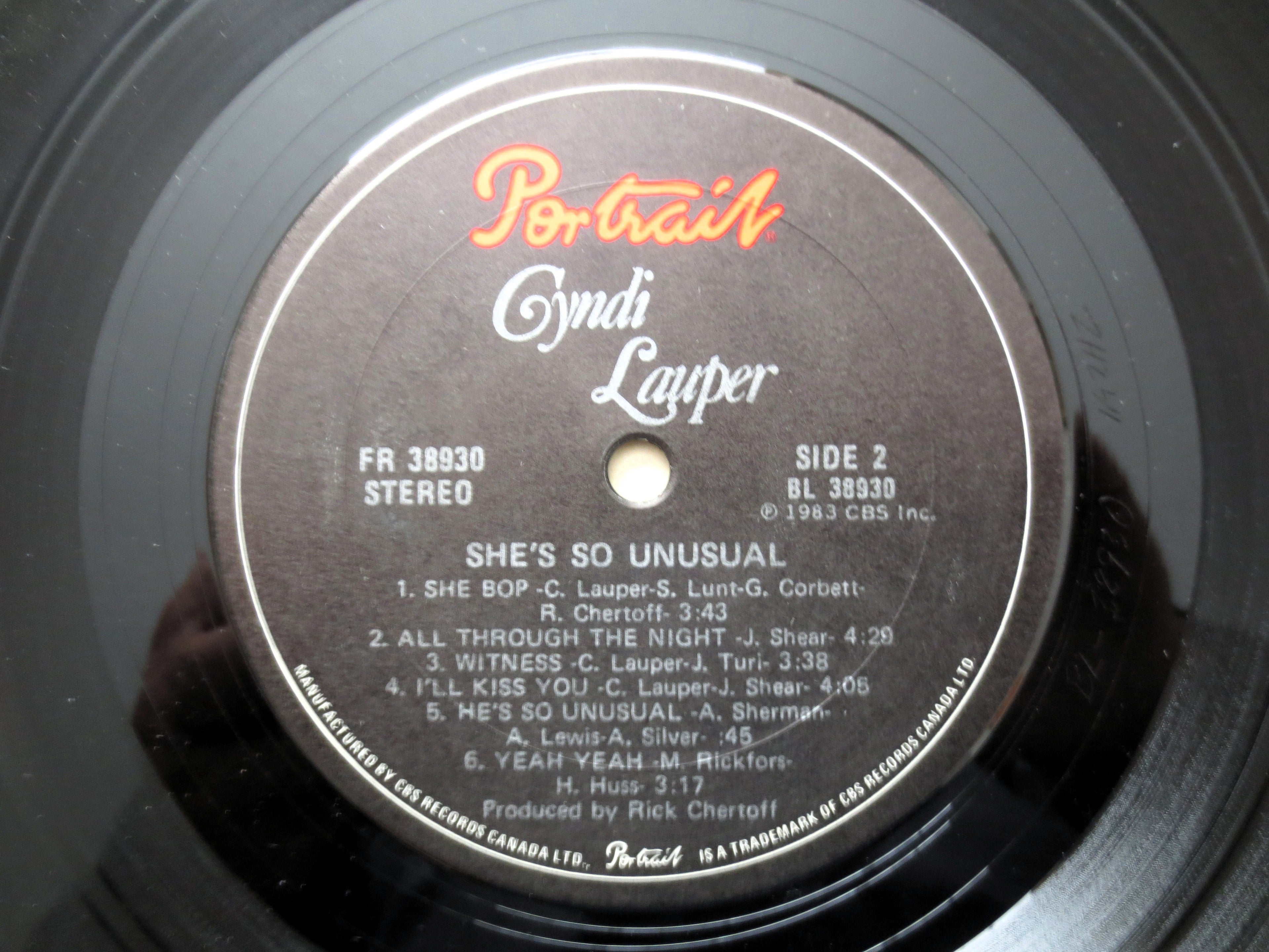 CYNDI LAUPER, She's So UNUSUAL, Vintage Album, 1983 Record, Vinyl Lp