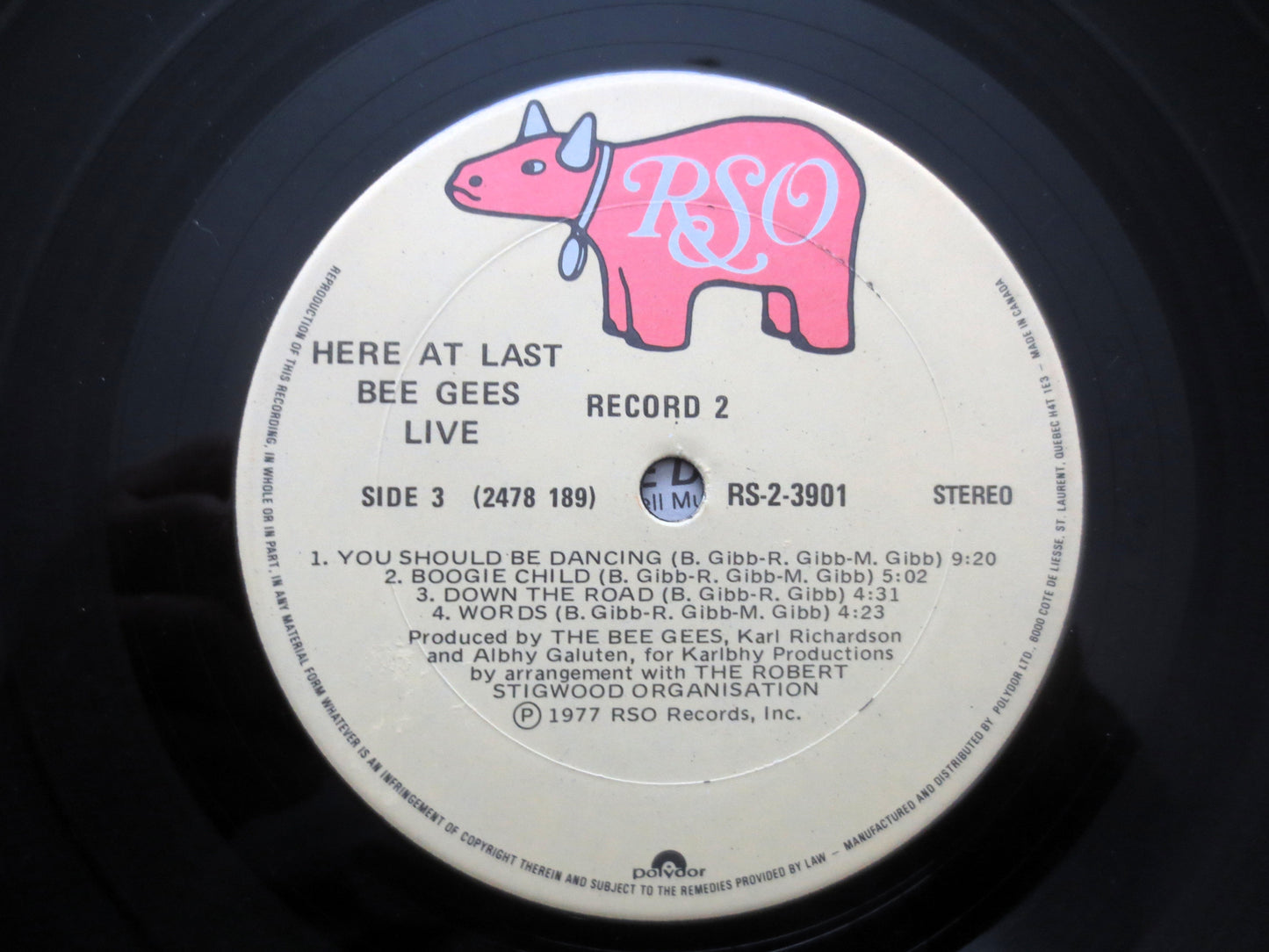 The BEE GEES, LIVE, Double Album, 1977 Record, Vinyl Lp