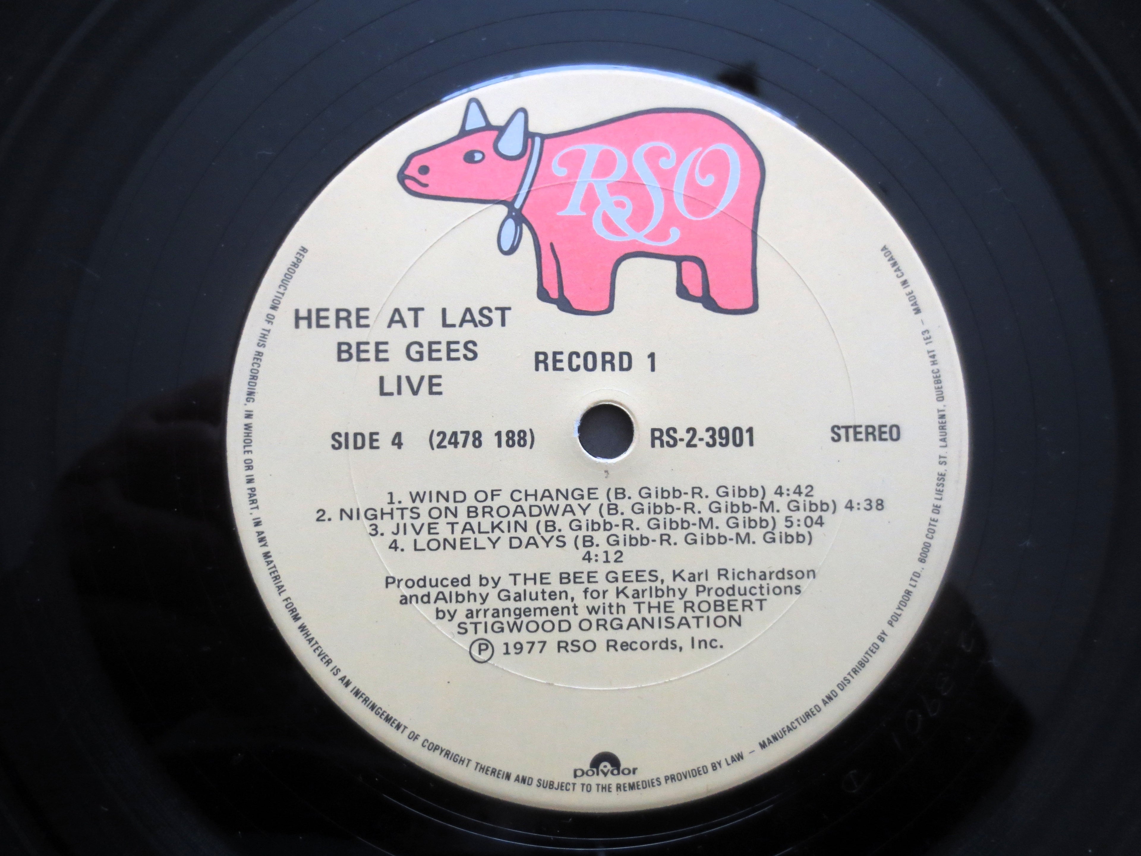 The Bee Gees – Here at Last… Bee Gees… Live (1977) Vinyl 2xLP
