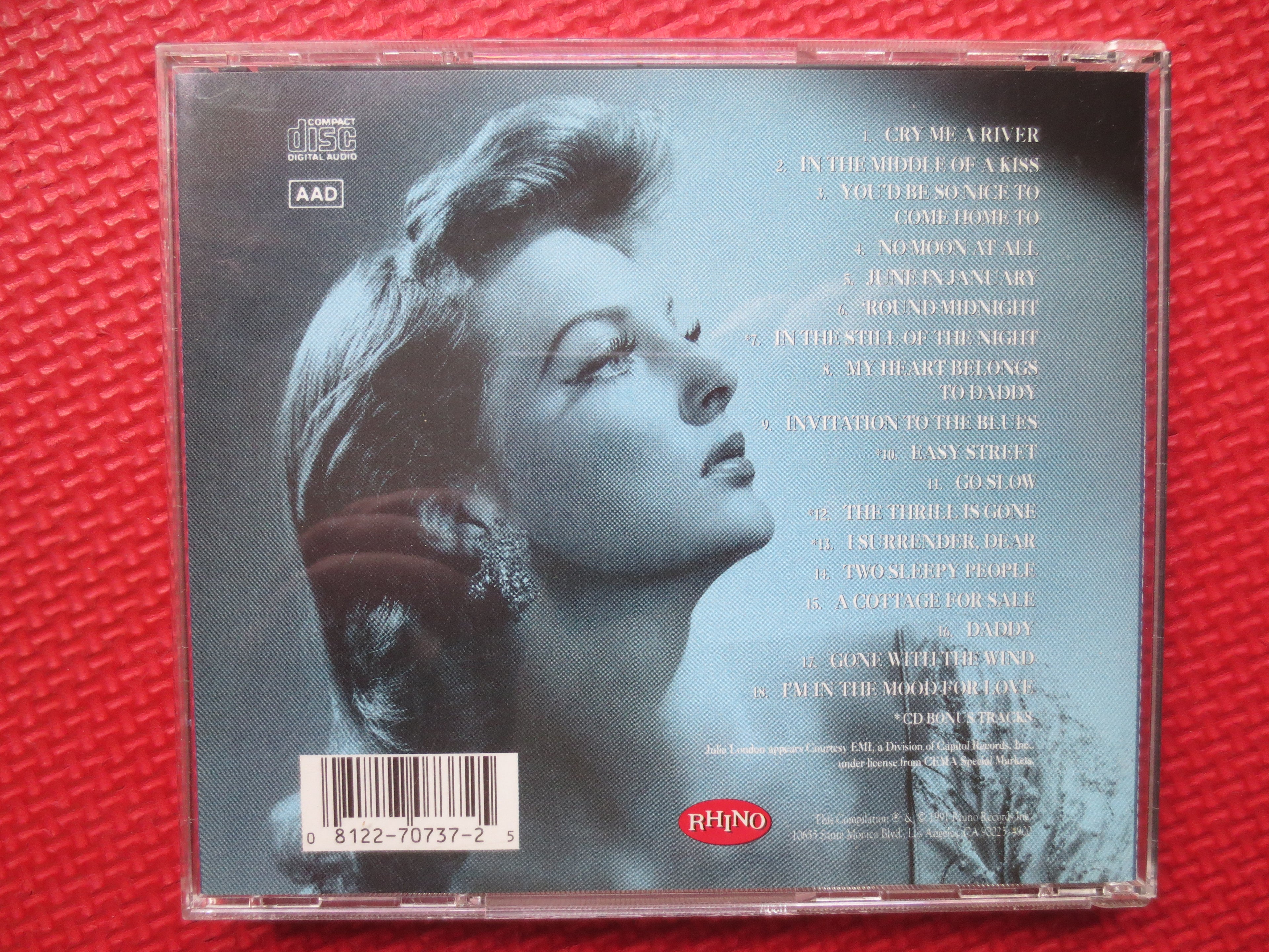 JULIE LONDON, Time for Love, 1991 Compact Disc, Vintage Cd
