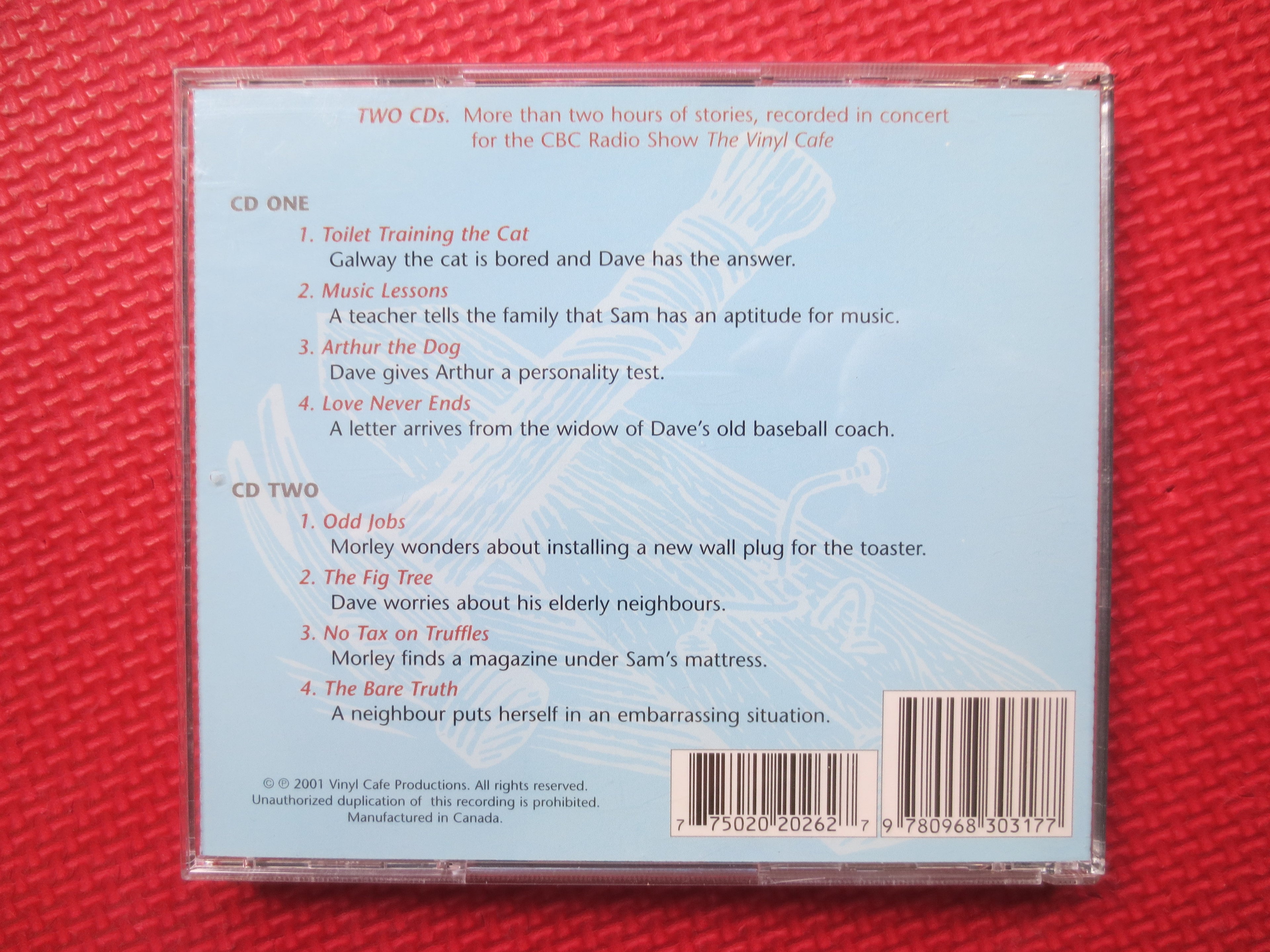 STUART McLEAN, Vinyl Cafe: ODD Jobs, Comedy Cd, 2001 Compact Disc, Vintage Cd