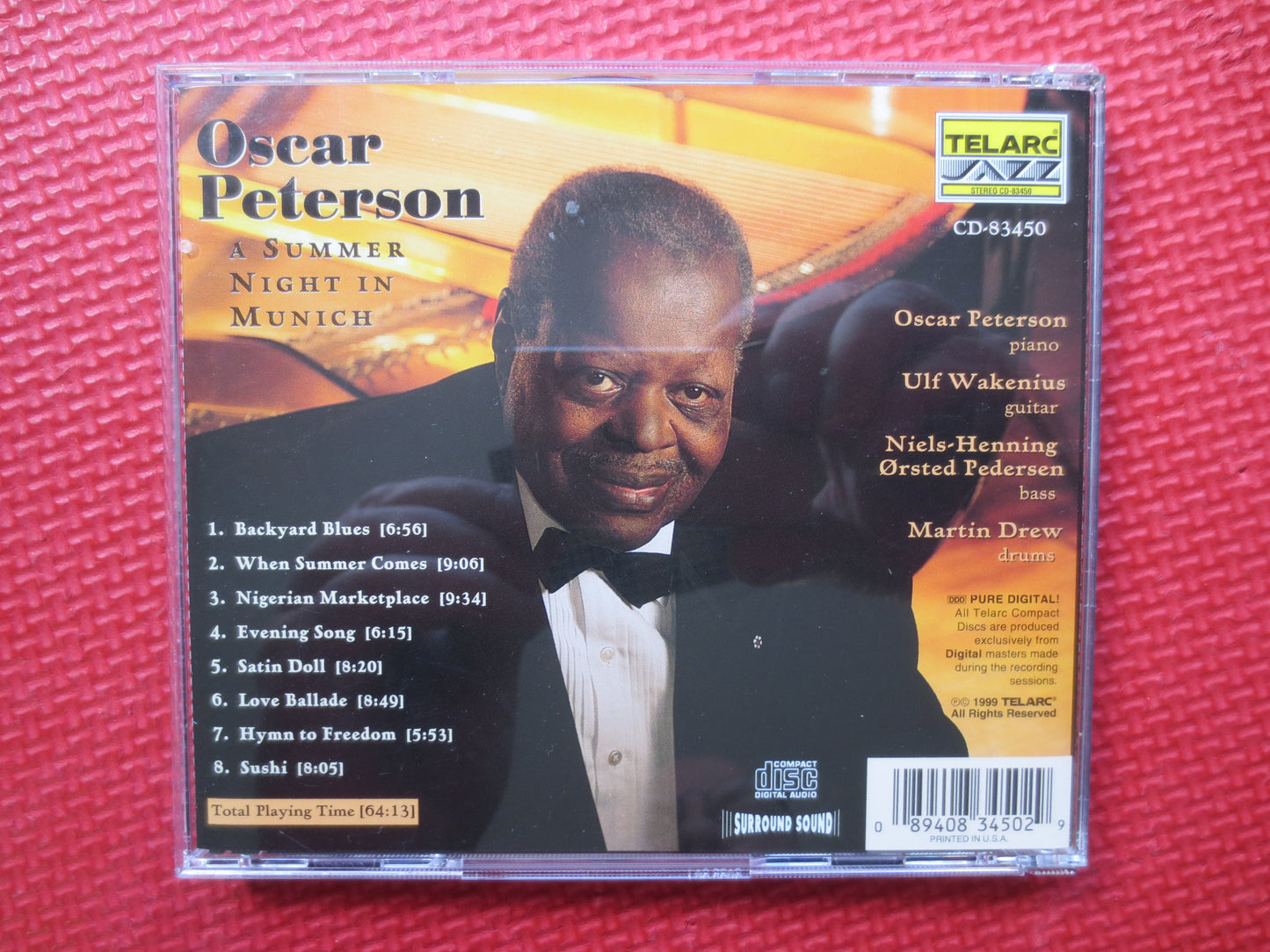 OSCAR PETERSON, JAZZ, Summer Night Munich, Jazz Cd, Jazz Compact Disc, Jazz Album, Classic Jazz Cd, Oscar Peterson Cd, 1999 Compact Discs