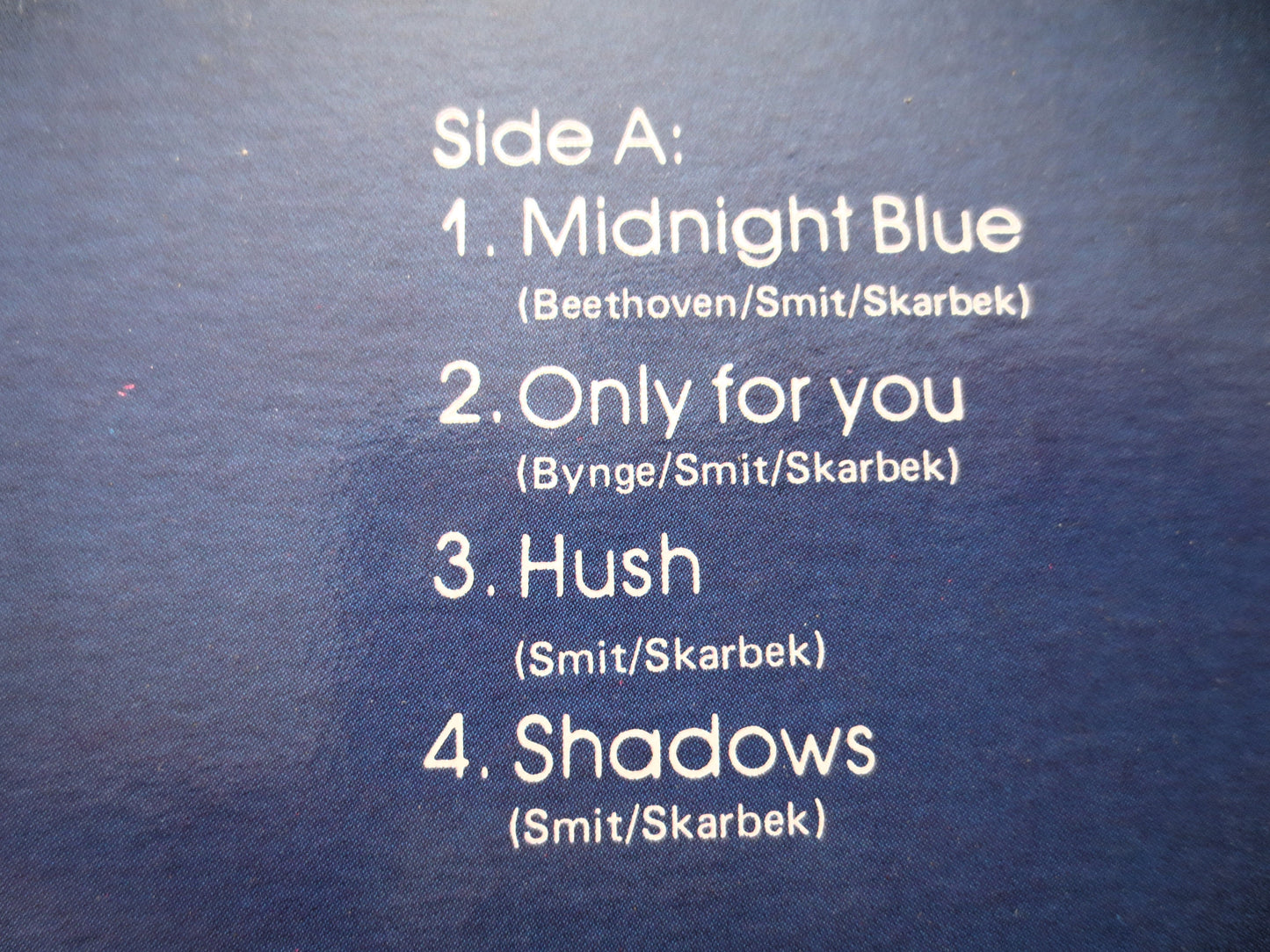 MIDNIGHT BLUE, Pop Synth Album, 1982 Record, Vinyl Lp