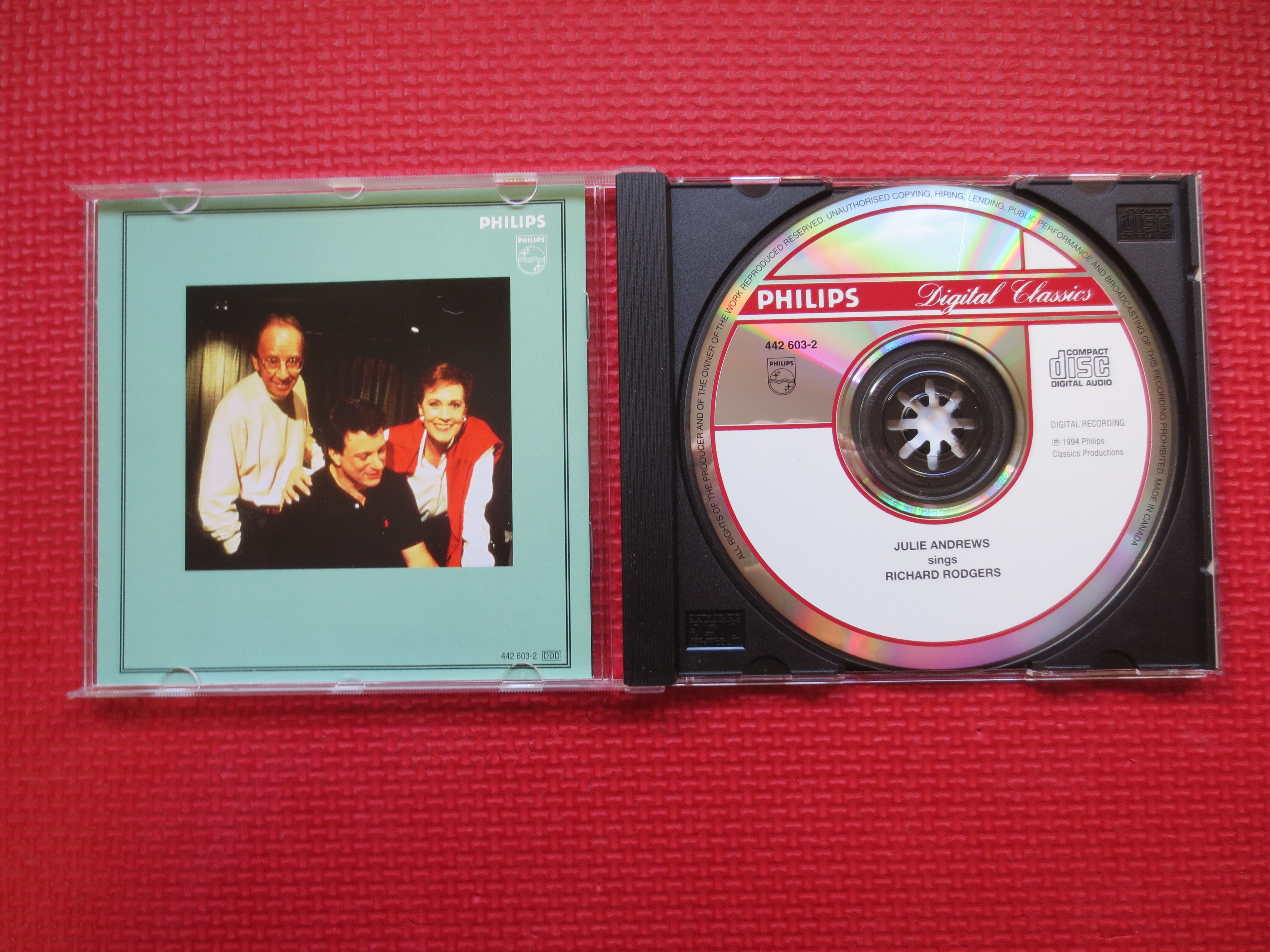 JULIE ANDREWS, Music of Richard Rodgers, 1994 Compact Disc,Vintage Cd