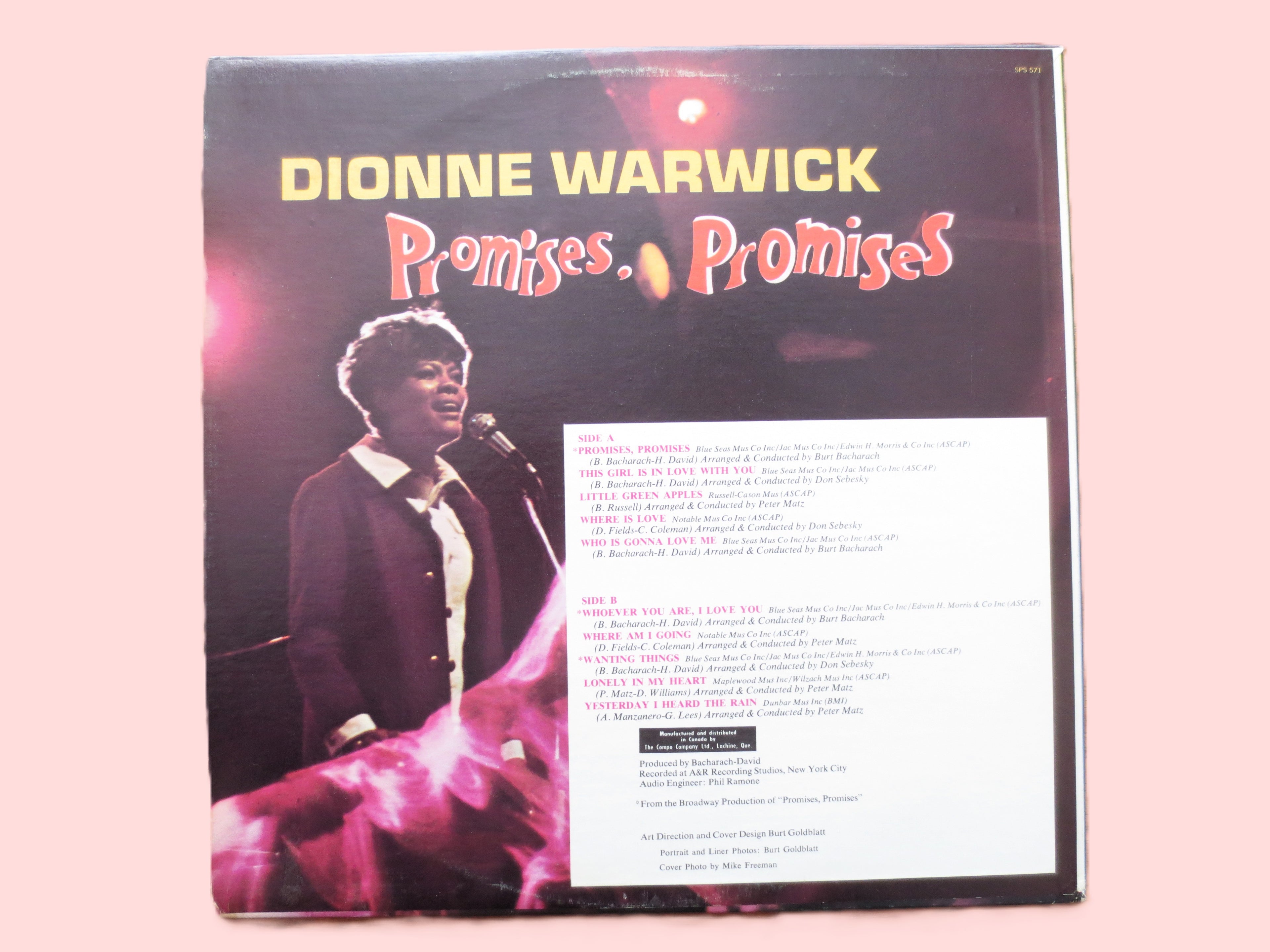 Dionne Warwick – Promises, Promises (1968) Vinyl LP