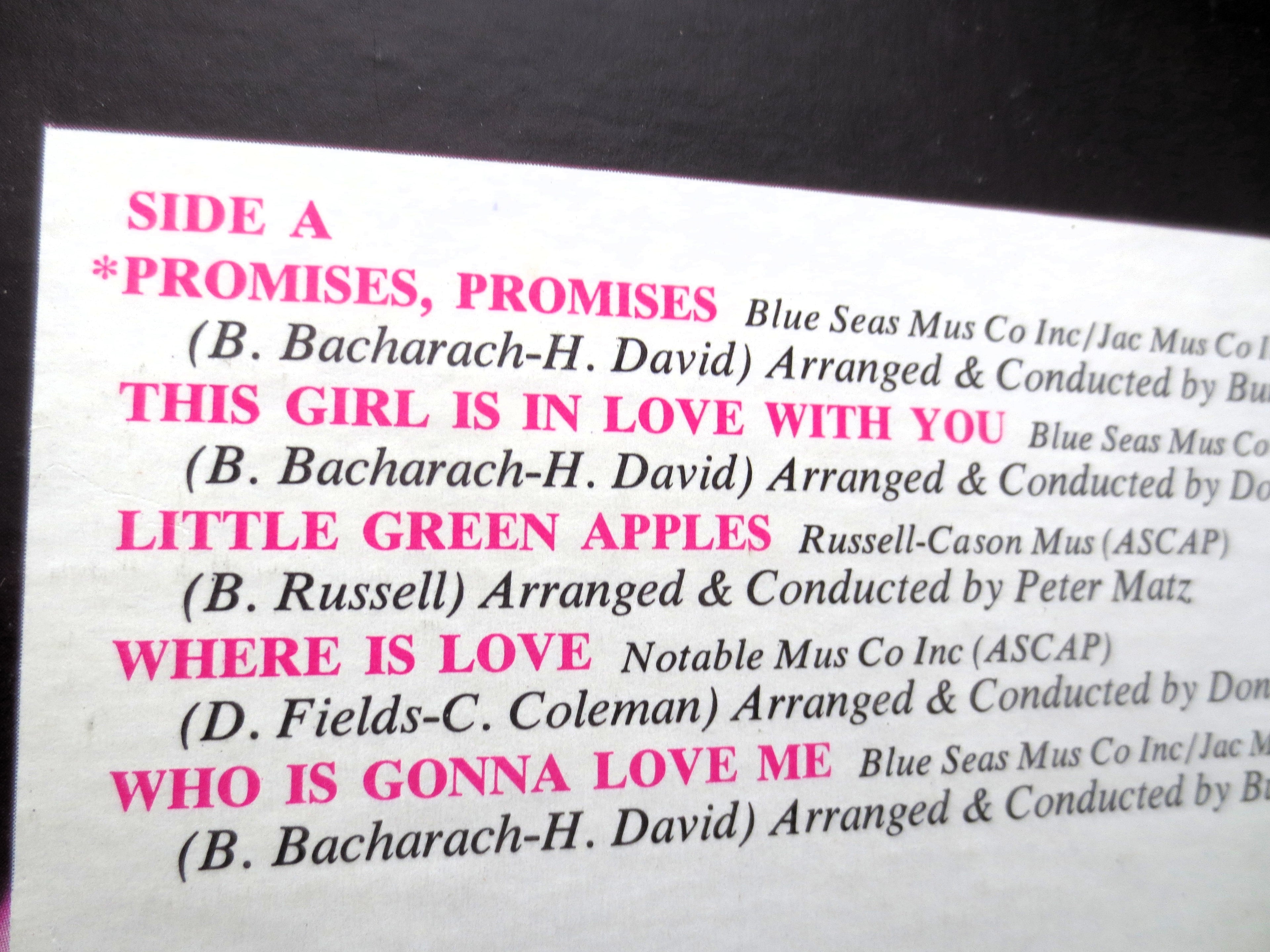 Dionne Warwick – Promises, Promises (1968) Vinyl LP