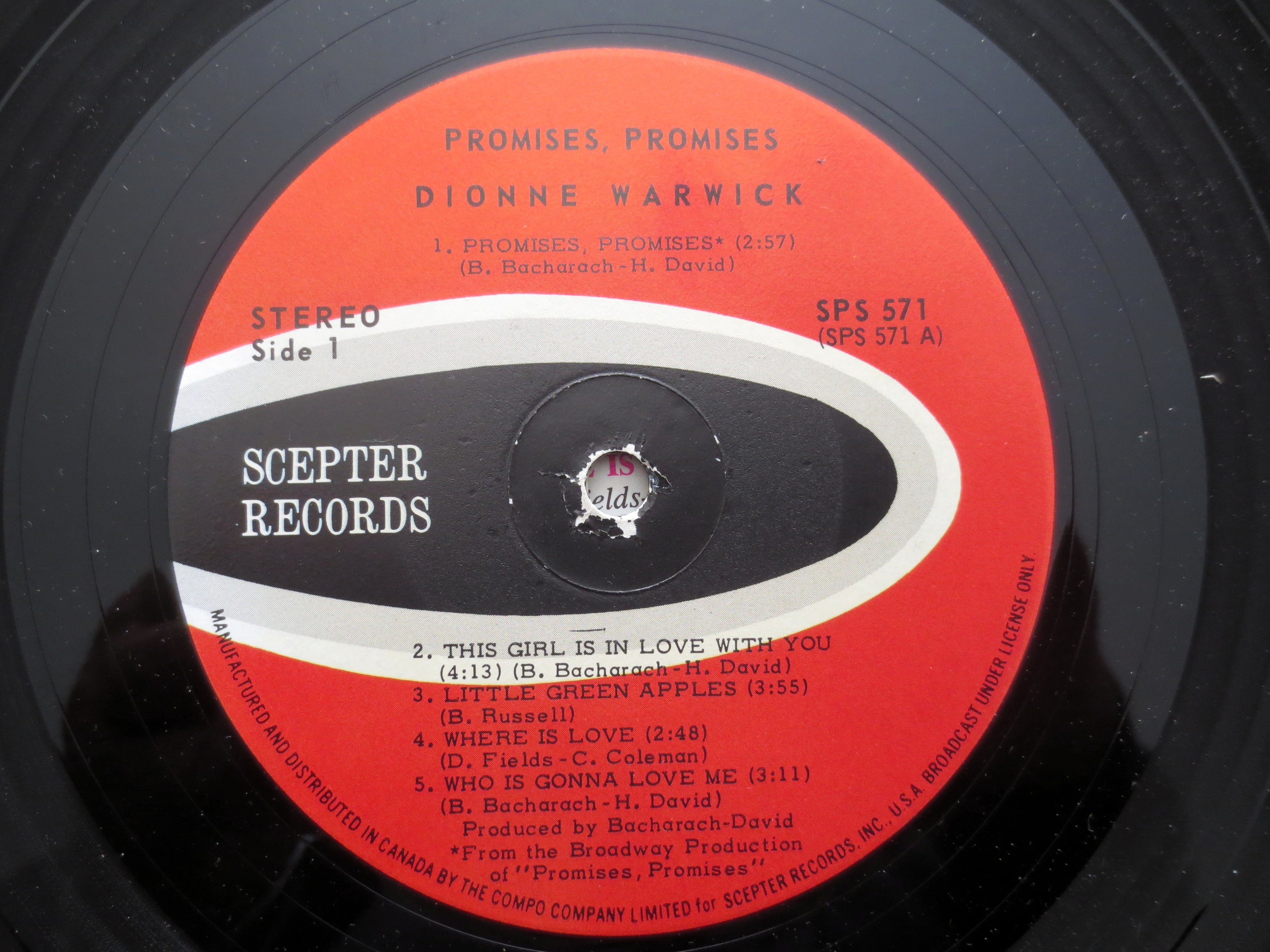 Dionne Warwick – Promises, Promises (1968) Vinyl LP