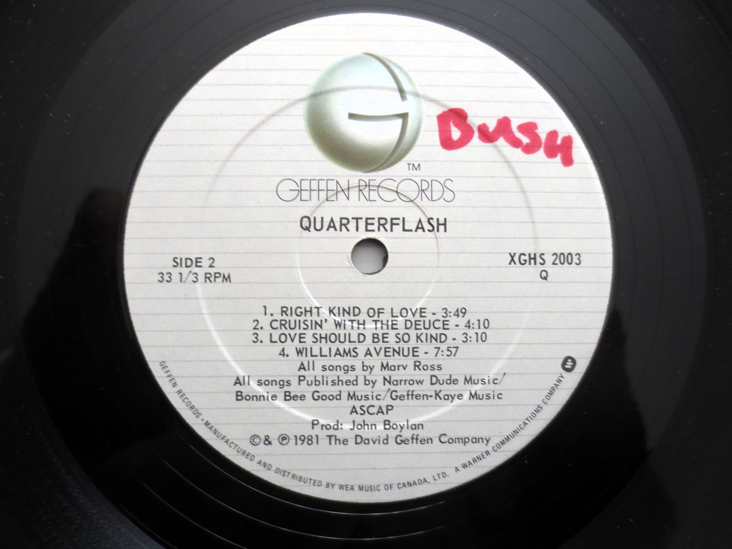 QUARTERFLASH, HARDEN My HEART, Rock Album, 1981 Vinyl Record