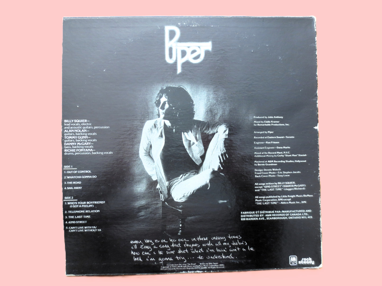 PIPER, DEBUT Album, PIPER Record, Piper Album, Rock Album, Rock Record, Music Record, Pop Music Album, Music Lp, 1976 Record