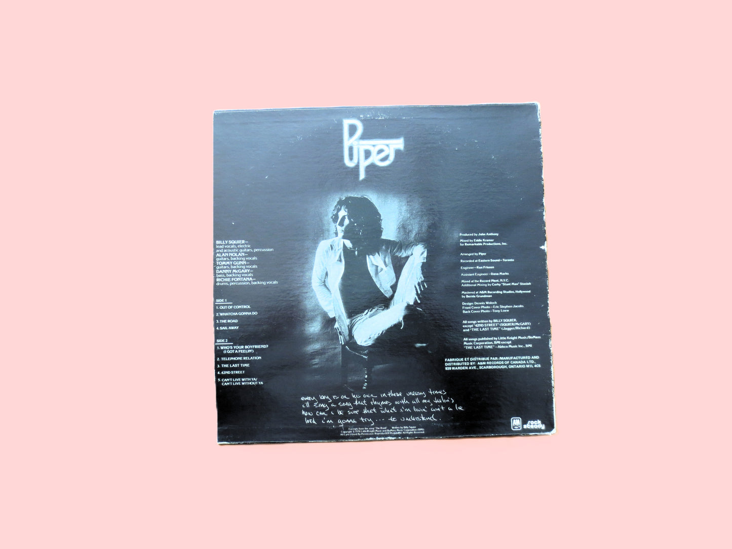 PIPER, DEBUT Album, PIPER Record, Piper Album, Rock Album, Rock Record, Music Record, Pop Music Album, Music Lp, 1976 Record