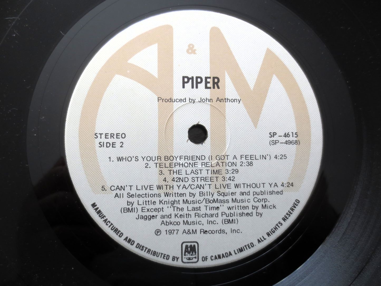 PIPER, DEBUT Album, PIPER Record, Piper Album, Rock Album, Rock Record, Music Record, Pop Music Album, Music Lp, 1976 Record
