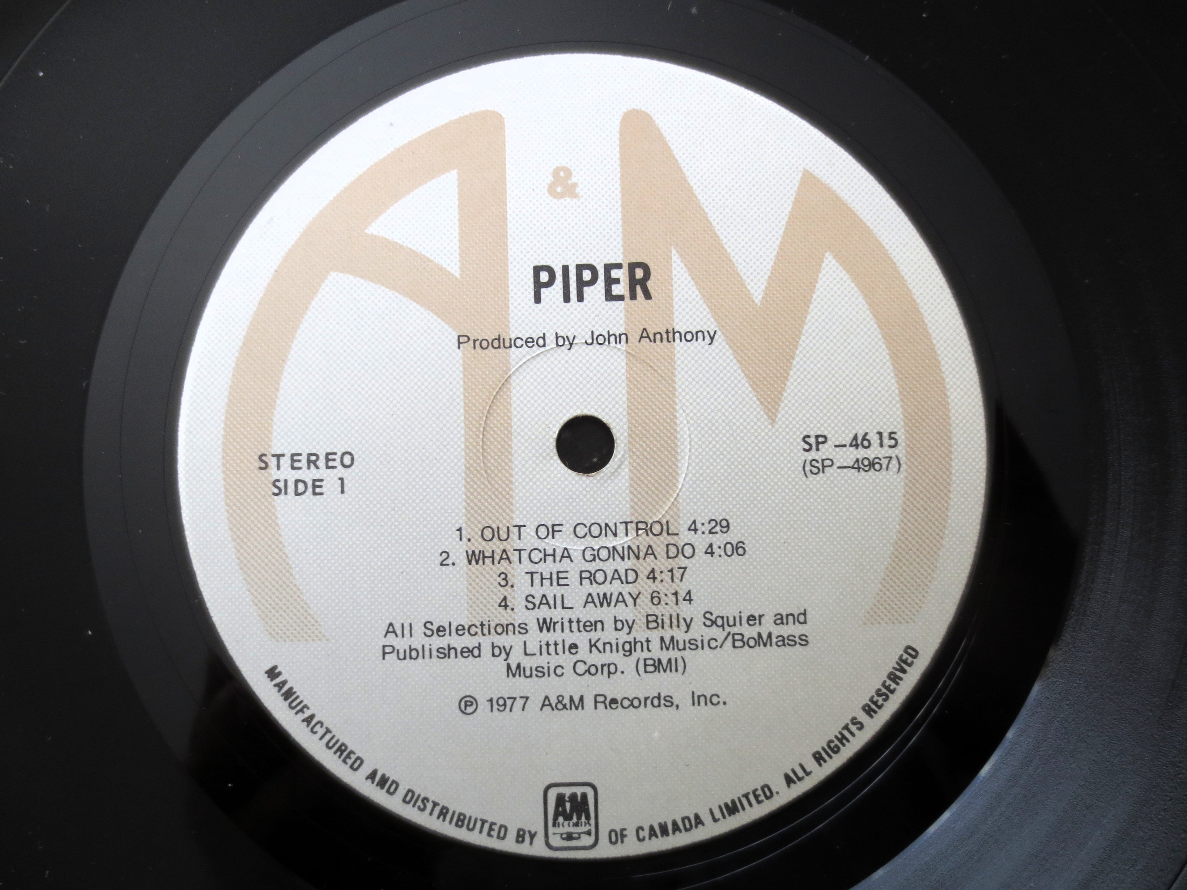 PIPER, DEBUT Album, PIPER Record, Piper Album, Rock Album, Rock Record, Music Record, Pop Music Album, Music Lp, 1976 Record