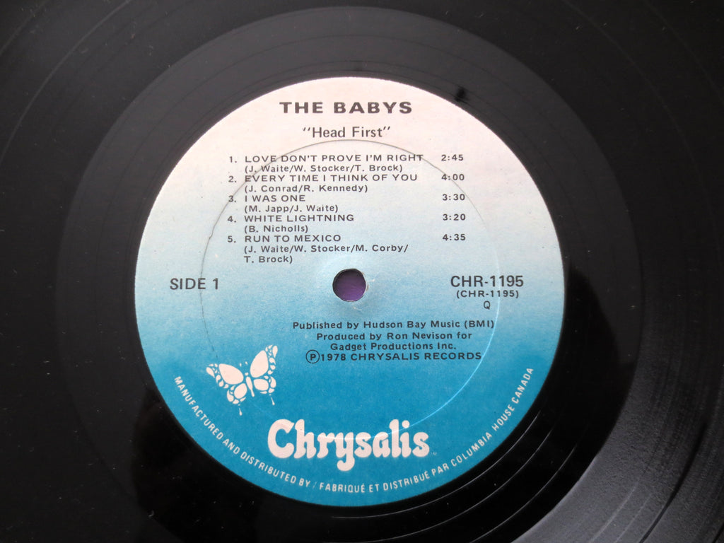 The BABY's, HEAD FIRST, Rock Album, 1978 Record, Vintage Vinyl Lp