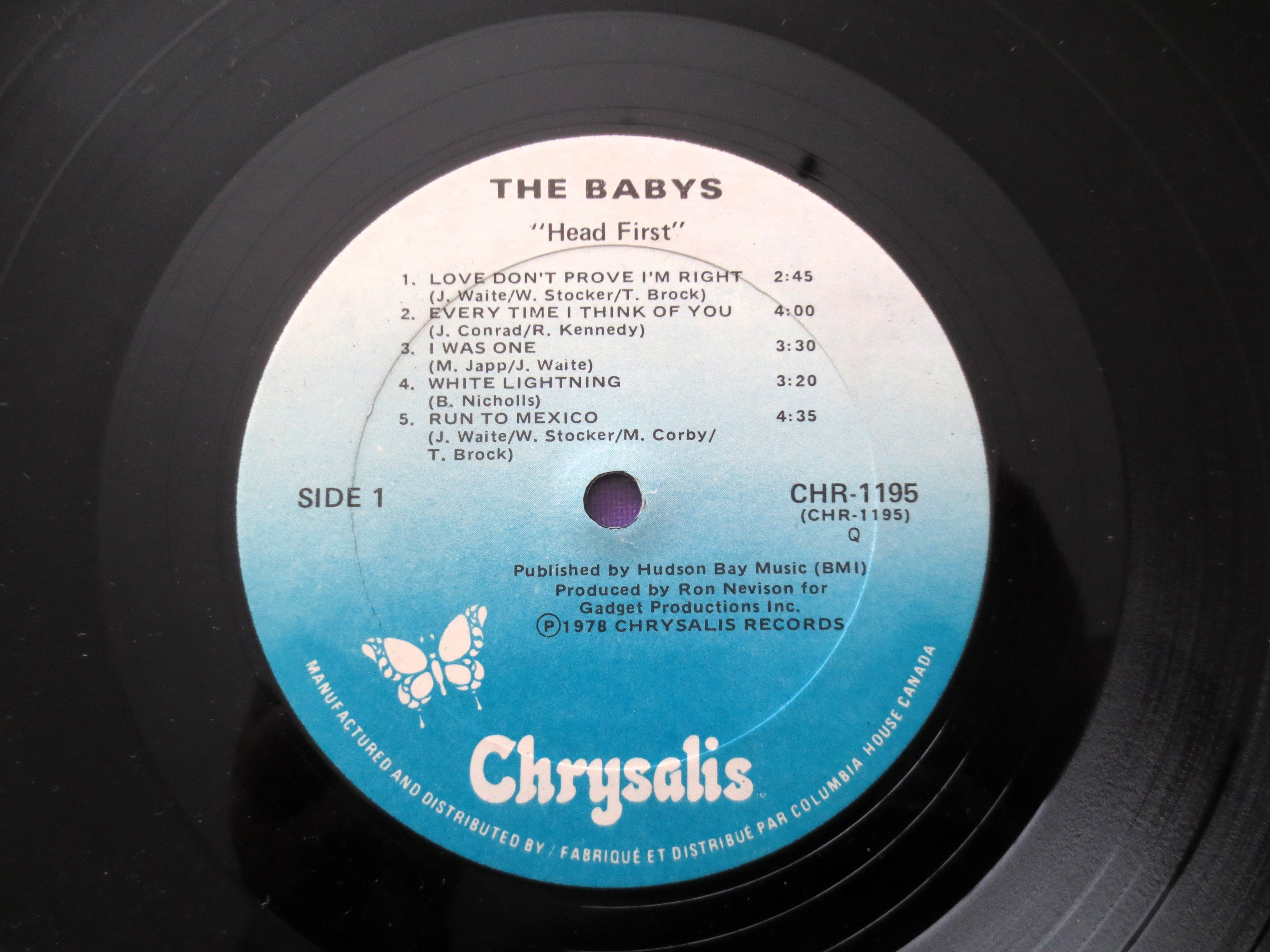The BABY's, HEAD FIRST, Rock Album, 1978 Record, Vintage Vinyl Lp