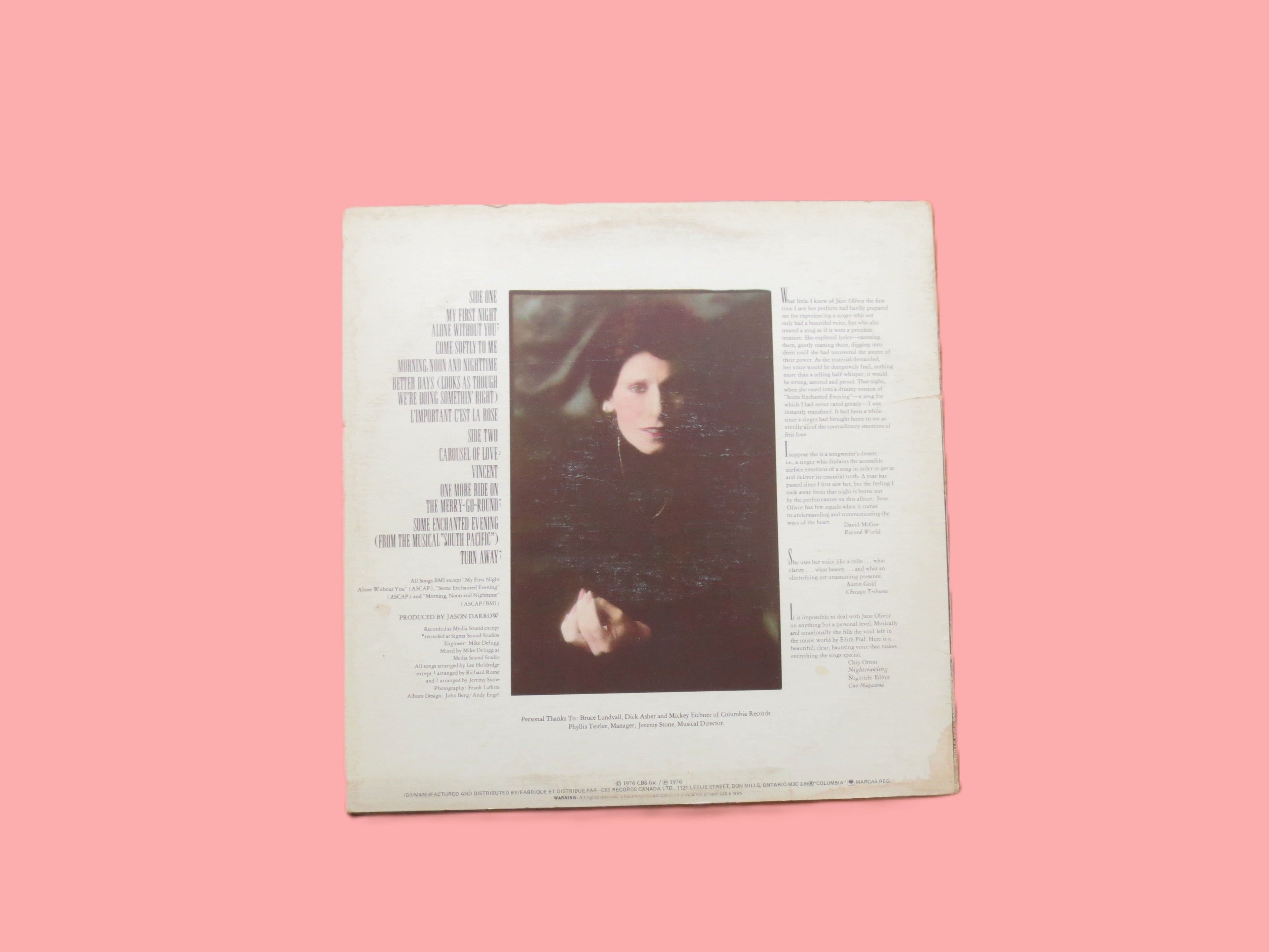 Jane Olivor – First Night (1976) Vinyl LP