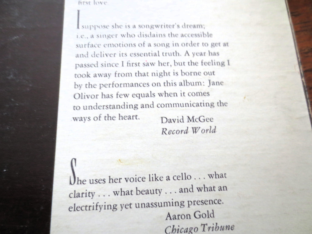 Jane Olivor – First Night (1976) Vinyl LP