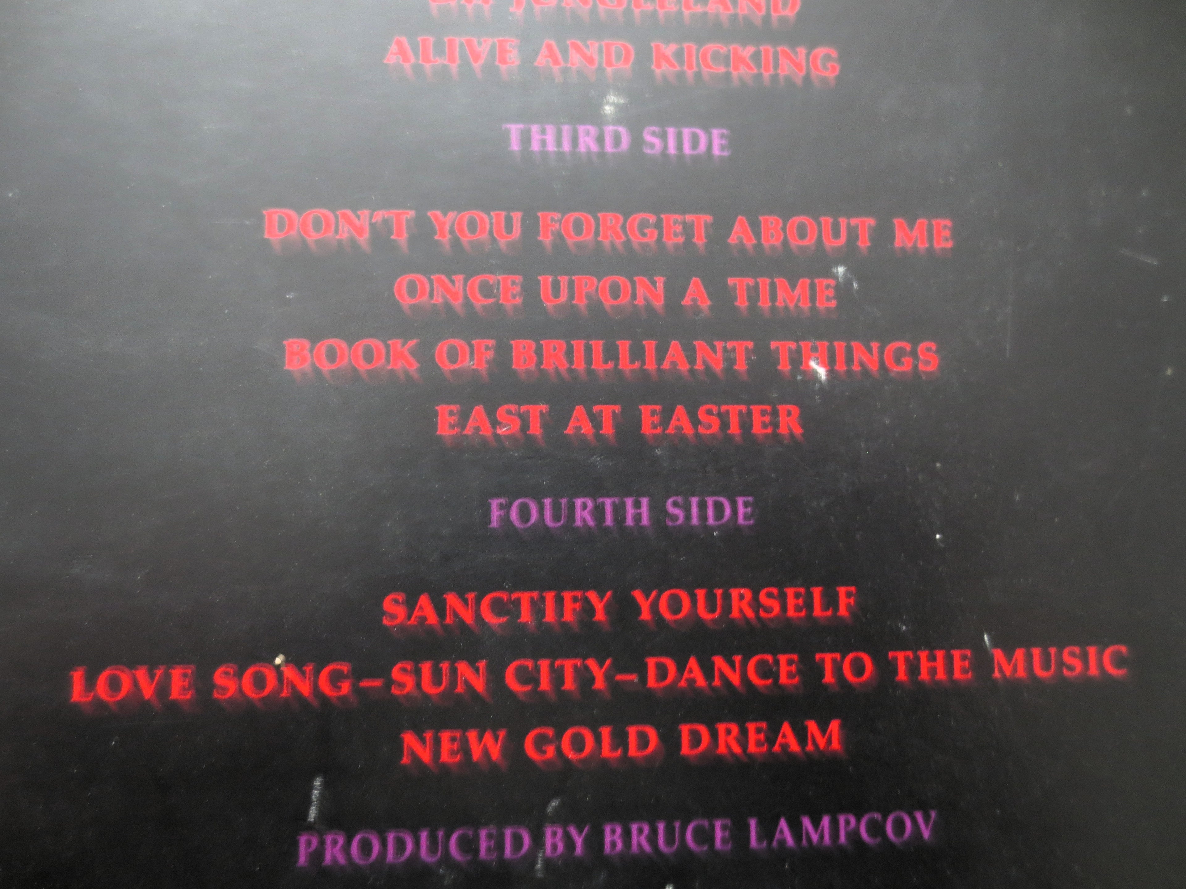 SIMPLE MINDS, LIVE in the City of Light, 1987 Record, Vintage Album, Vinyl Lp