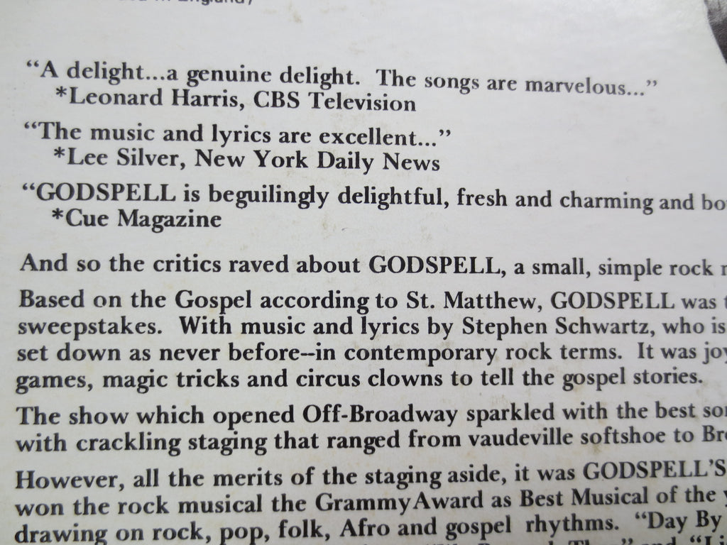 Godspell – Original Cast Recording (1972) Vinyl LP