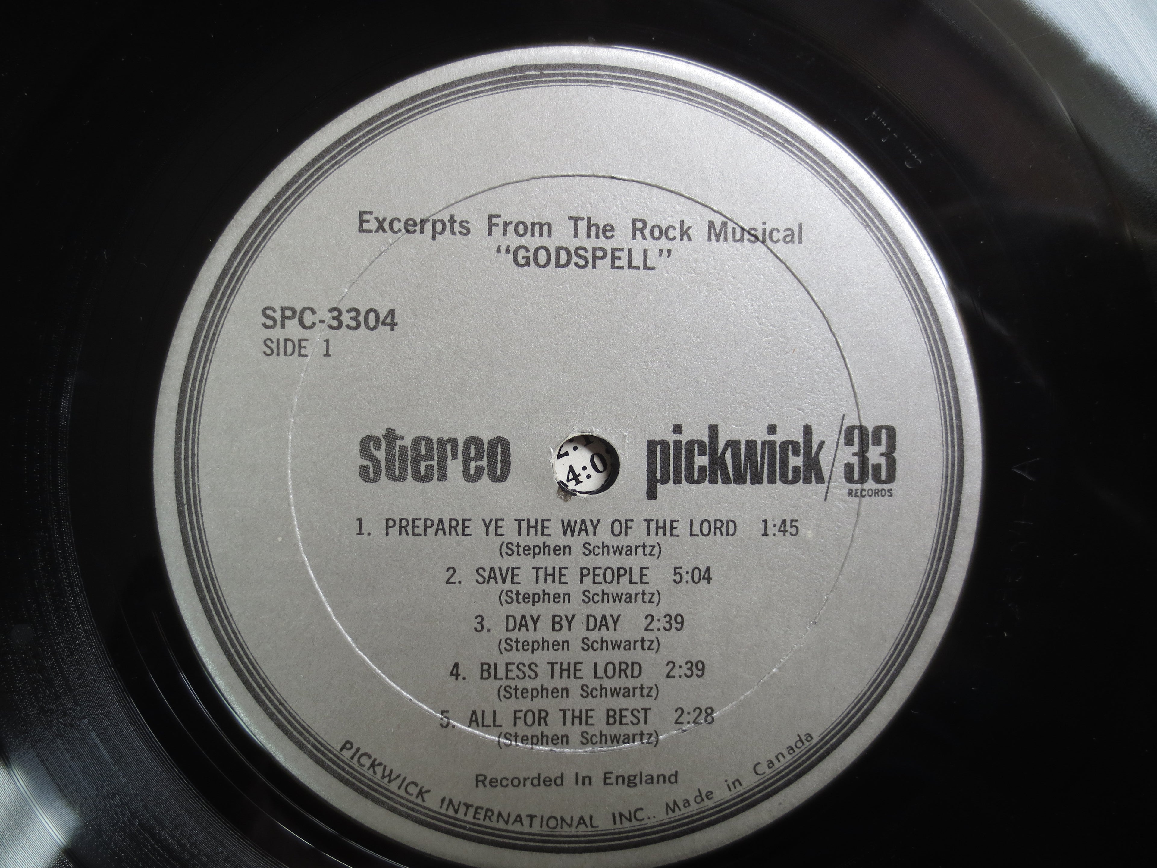 GODSPELL, The Rock Musical, Vintage Album, 1972 Record, Vinyl Lp