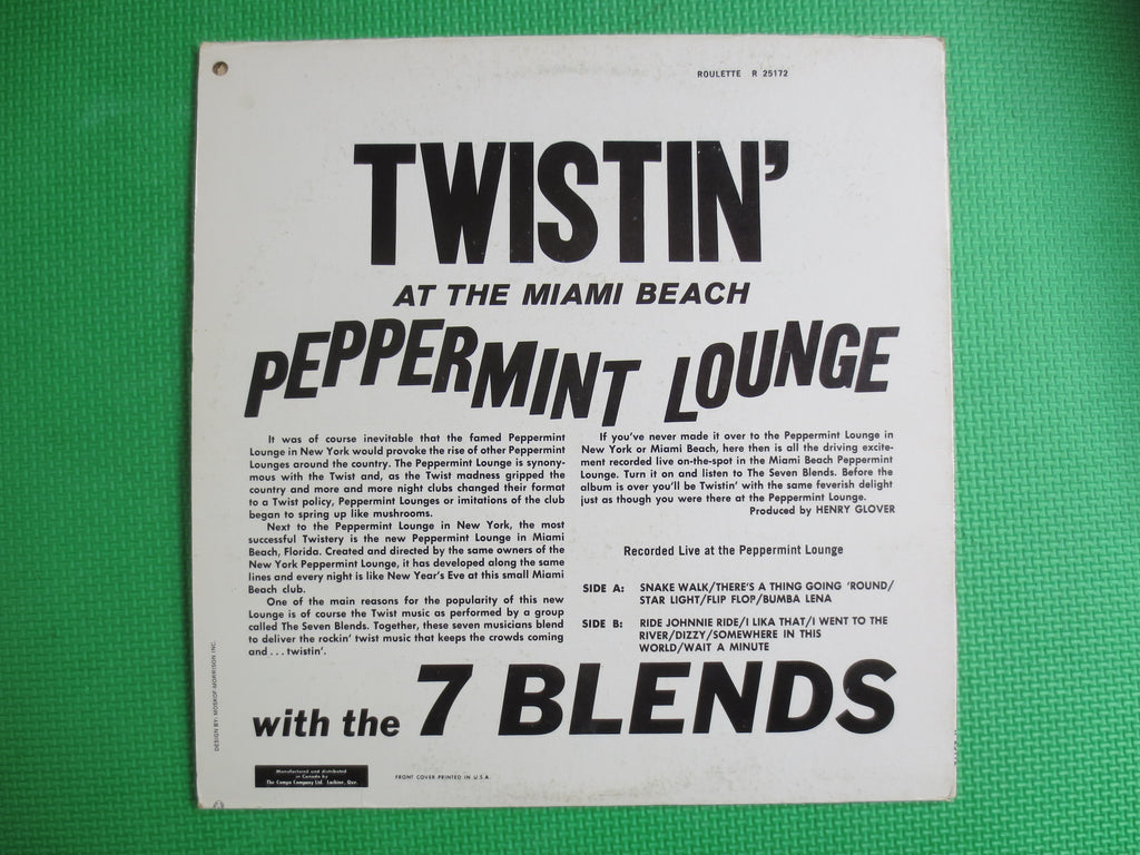 The 7 Blends – Twistin' at the Miami Beach Peppermint Lounge (1962) Vinyl LP