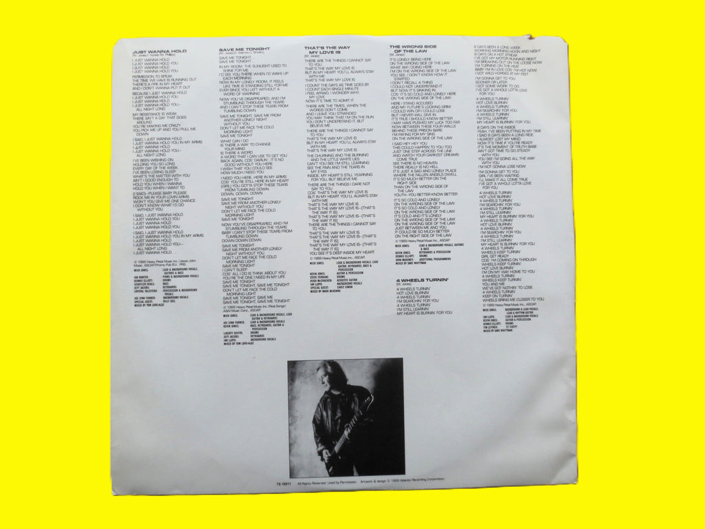 Mick Jones – Mick Jones (1989) Vinyl LP
