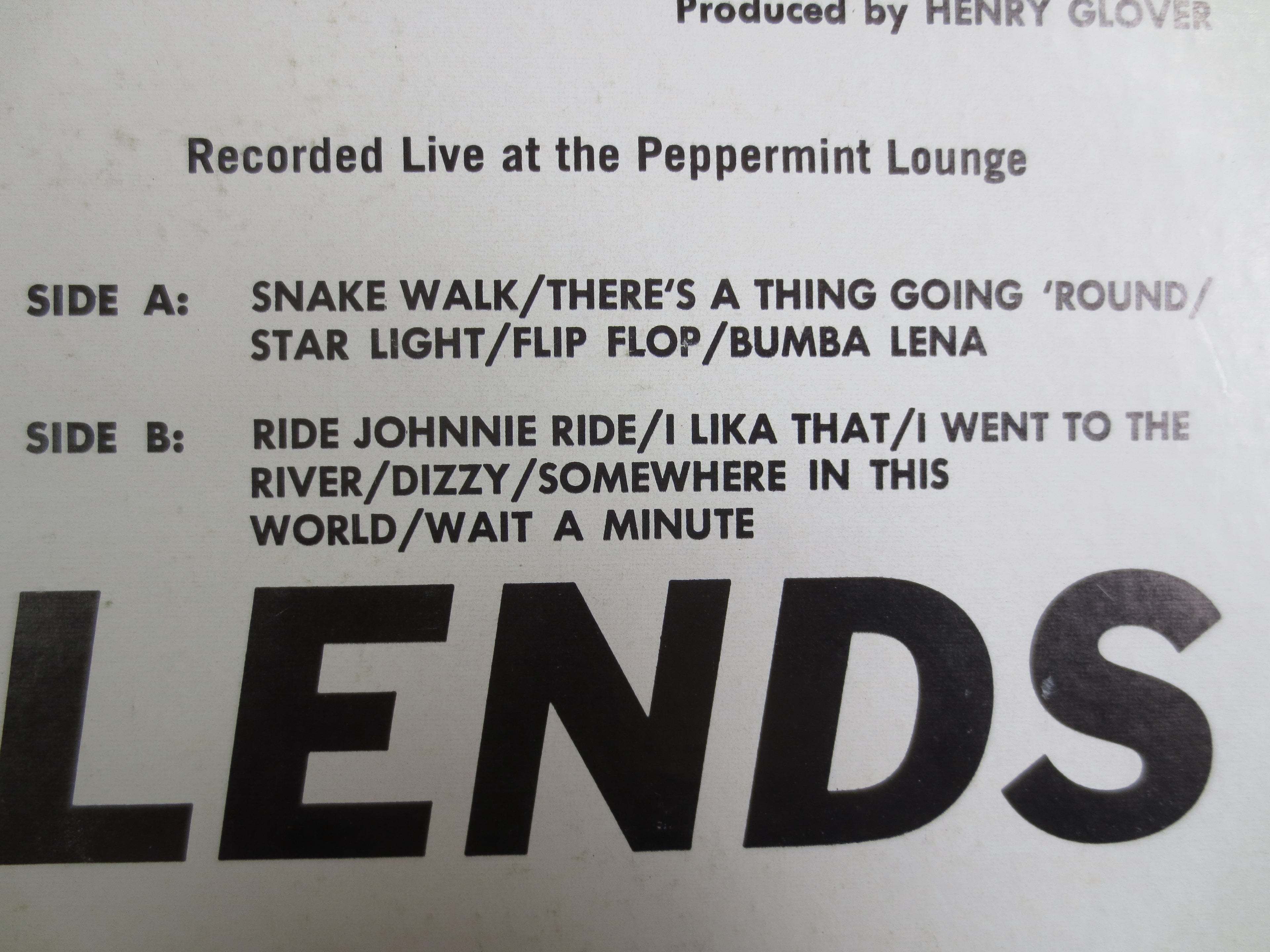 The 7 Blends, Twistin' at the Peppermint Lounge, Vintage Album, 1962 Record, Vinyl Lp