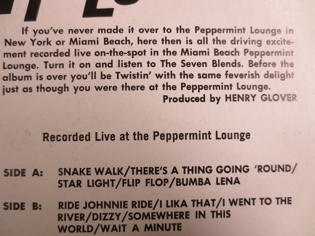 The 7 Blends – Twistin' at the Miami Beach Peppermint Lounge (1962) Vinyl LP