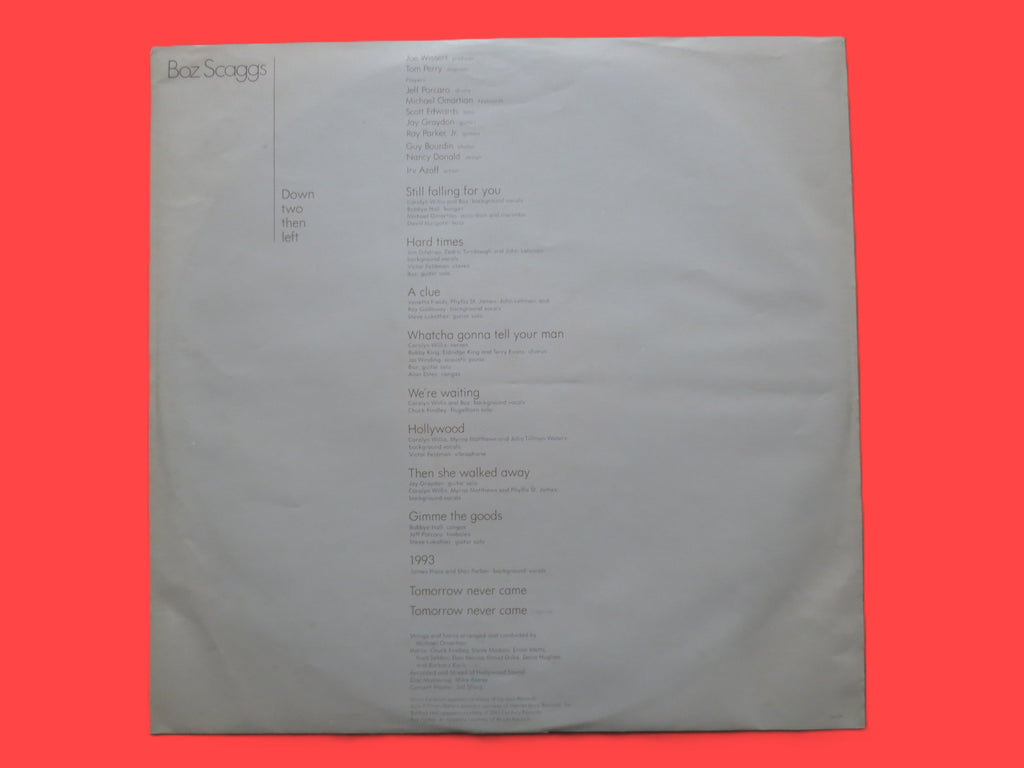 Boz Scaggs – Down Two Then Left (1977) Vinyl LP