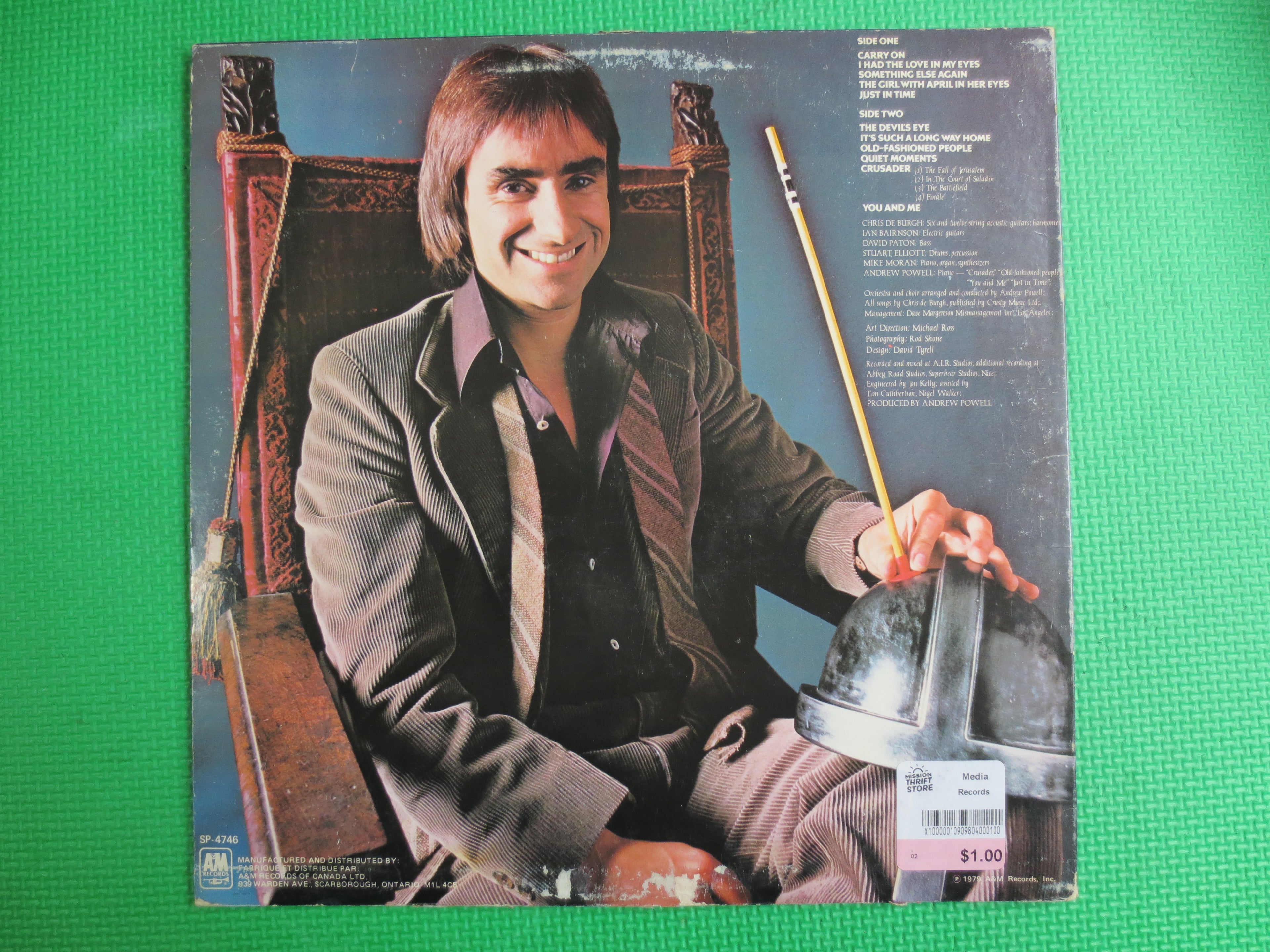 CHRIS De BURGH, CRUSADER, Into the Light, Chris De Burgh Album, Pop Record, Chris De Burgh Lp, Folk Lp, Vintage Records, Lps, 1987 Record