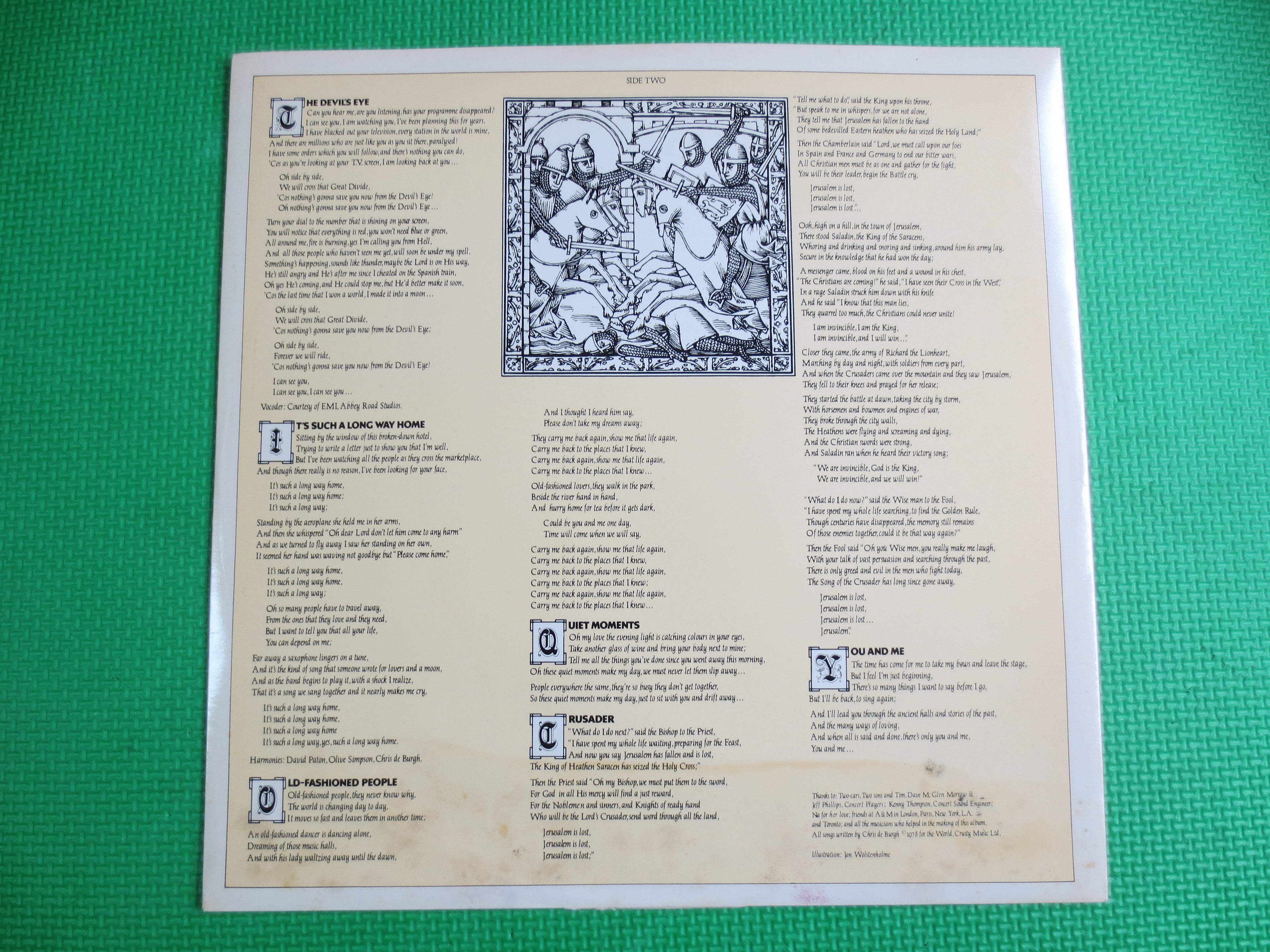 CHRIS De BURGH, CRUSADER, Into the Light, Chris De Burgh Album, Pop Record, Chris De Burgh Lp, Folk Lp, Vintage Records, Lps, 1987 Record