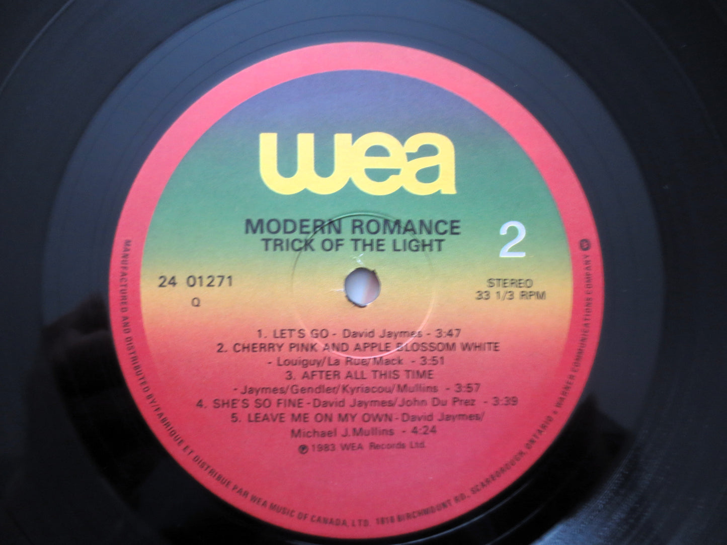 MODERN ROMANCE, TRICK of the Light, Rock Album, 1975 Record, Vinyl Lp