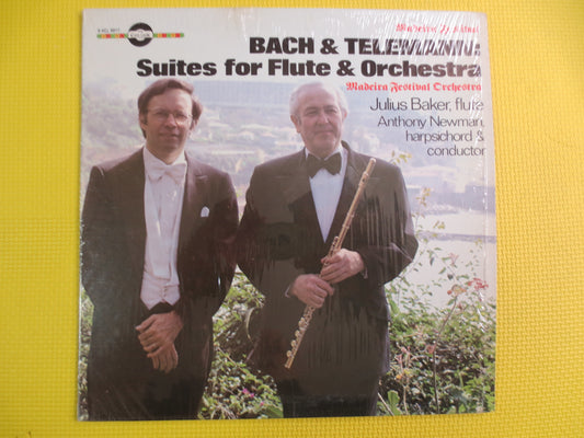 BACH and TELEMANN, CLASSICAL Music Album, Julius Baker Record, Classical Albums, Anthony Newman Lp, Classical, Vintage Records, 1982 Records