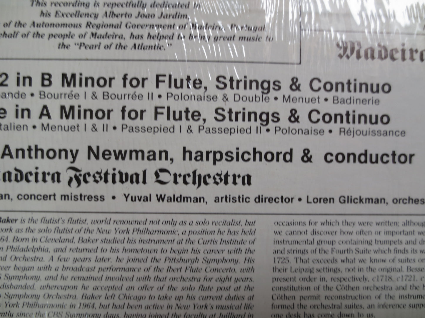 BACH and TELEMANN, CLASSICAL Music Album, Julius Baker Record, Classical Albums, Anthony Newman Lp, Classical, Vintage Records, 1982 Records