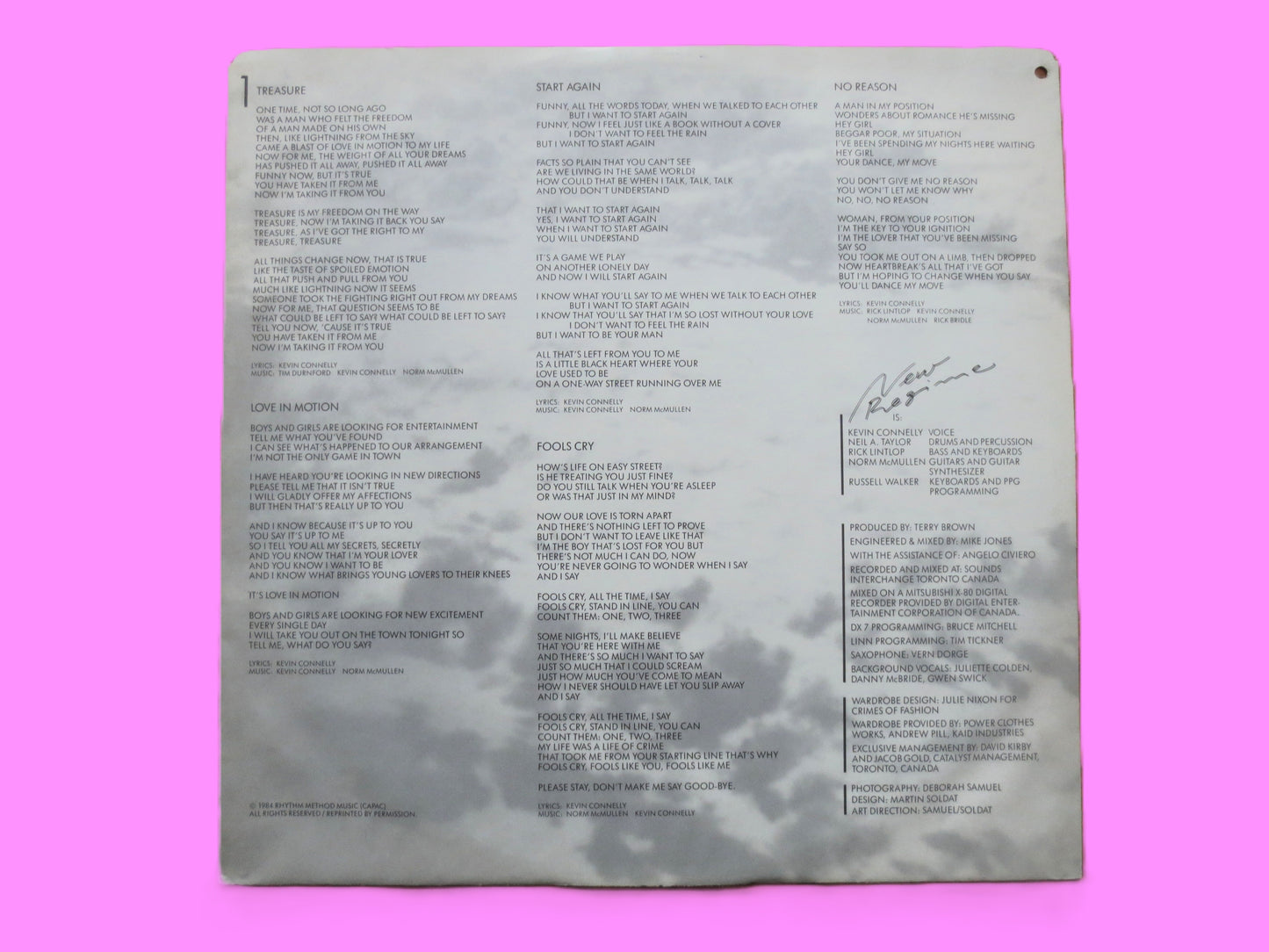 NEW REGIME, Self-Titled Lp, New Wave Album, 1985 Record